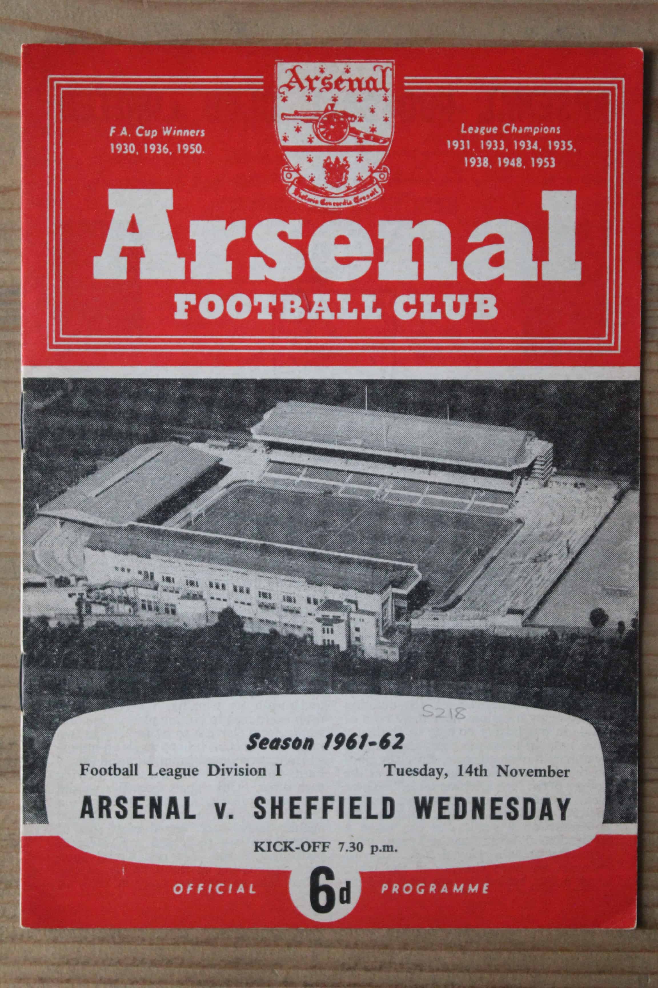 Arsenal FC v Sheffield Wednesday FC 