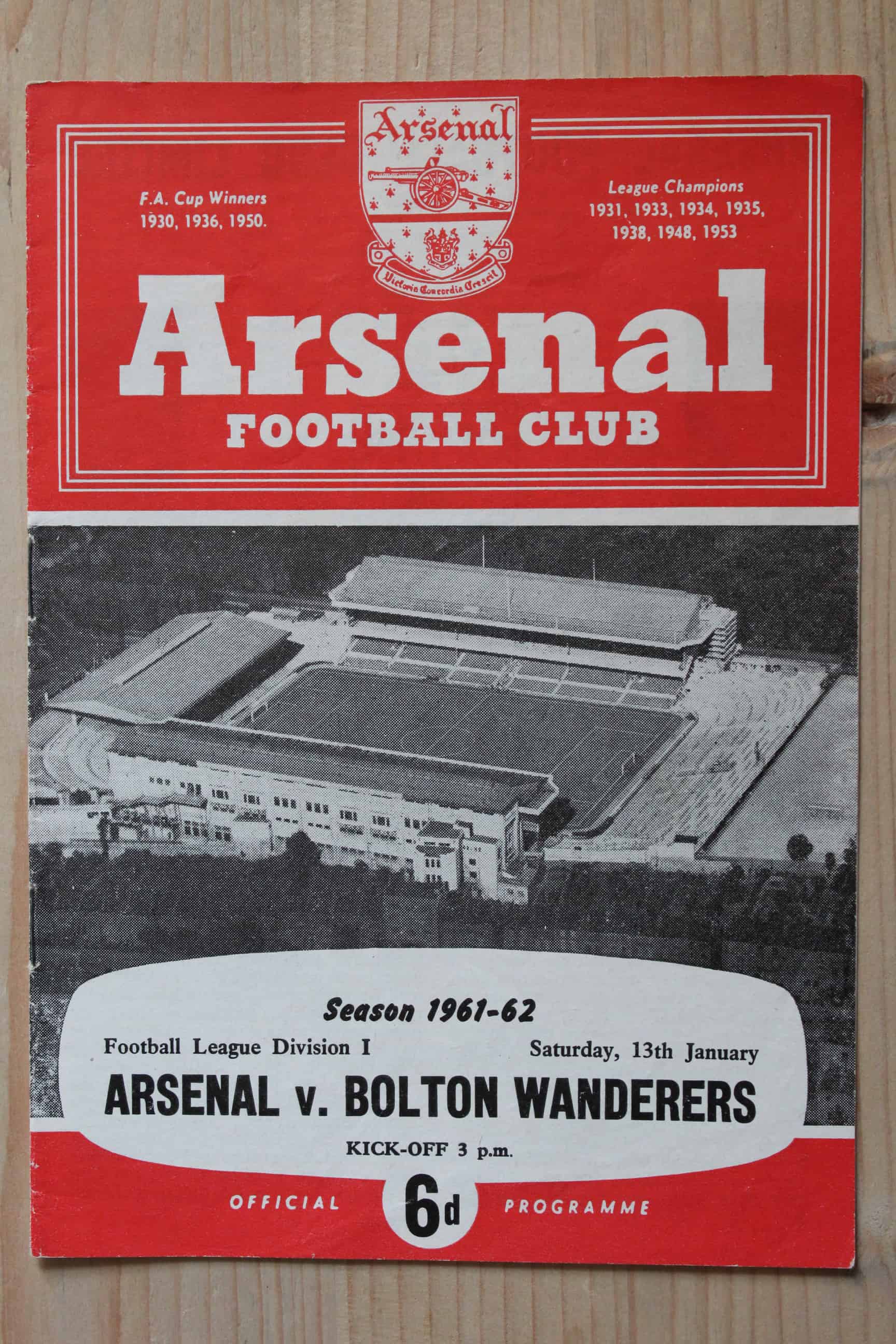 Arsenal FC v Bolton Wanderers FC