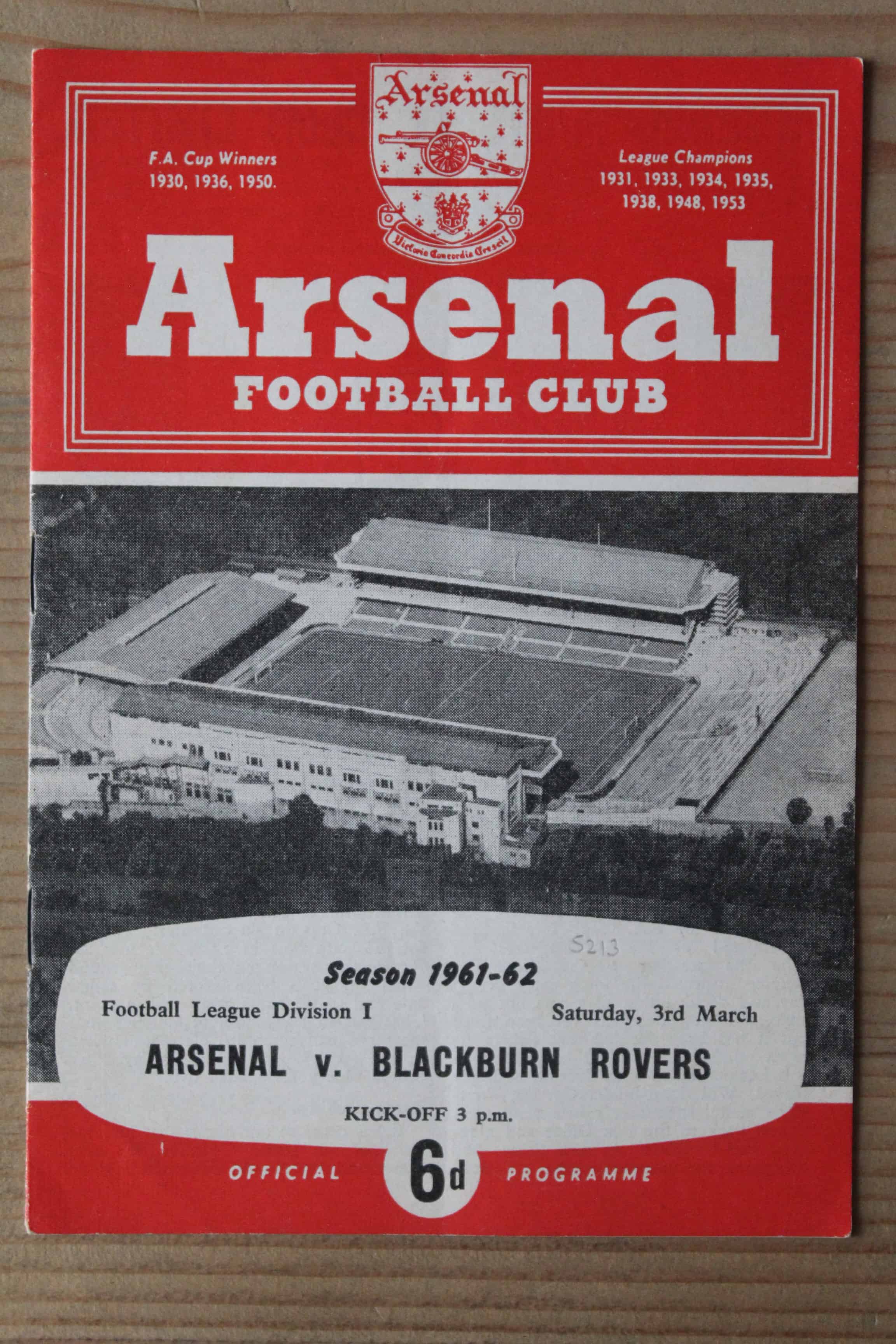 Arsenal FC v Blackburn Rovers FC