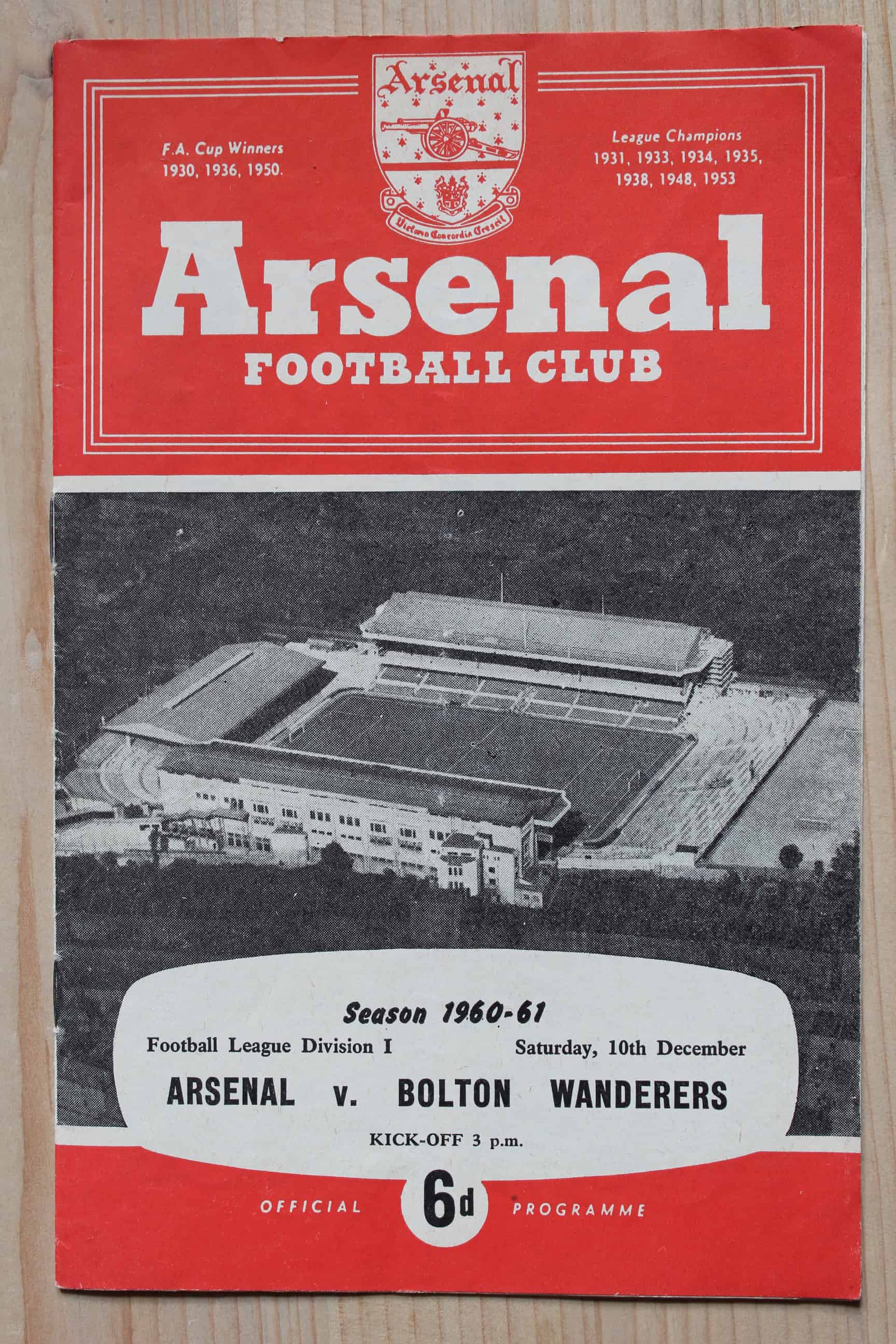 Arsenal FC v Bolton Wanderers FC