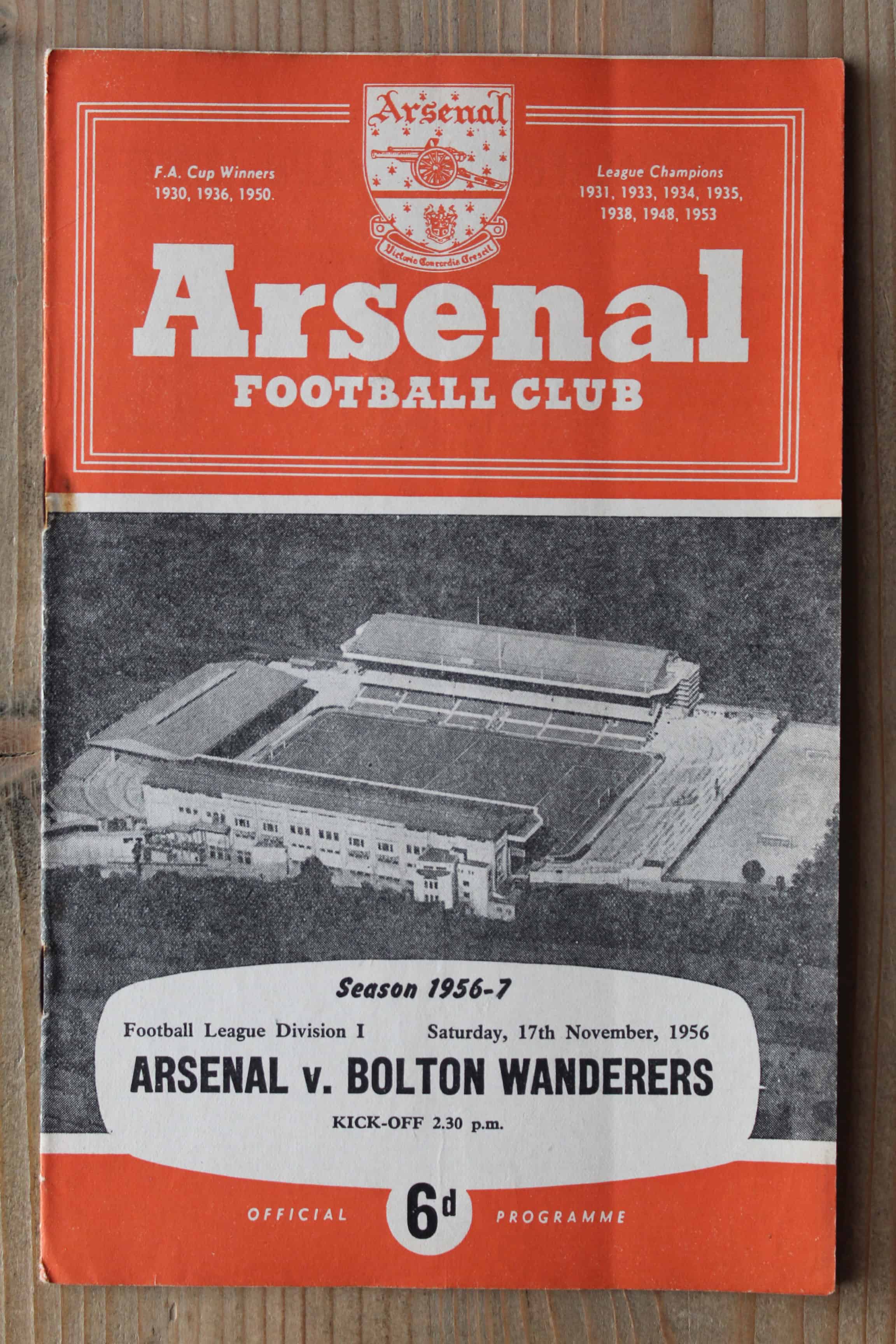 Arsenal FC v Bolton Wanderers FC