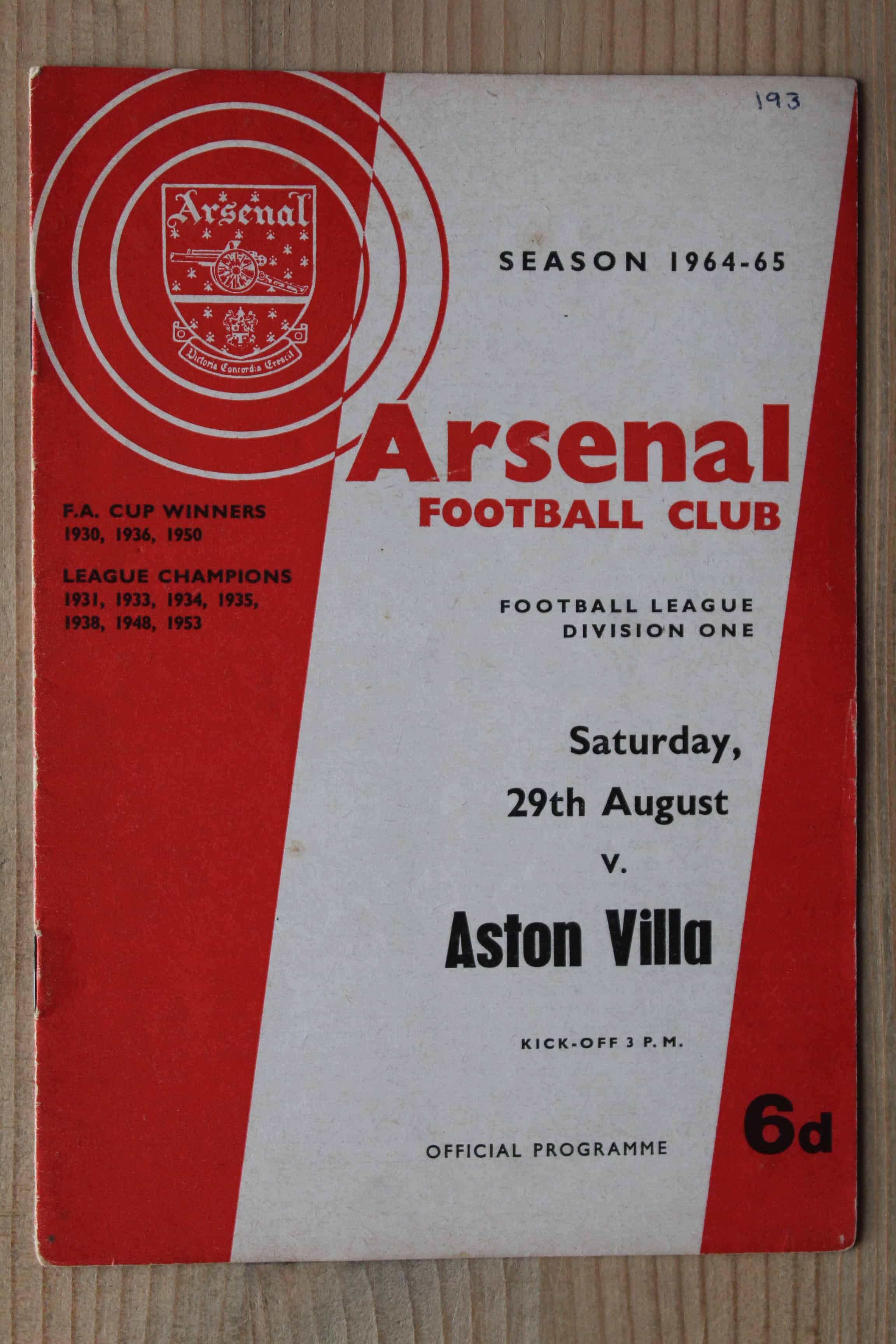 Arsenal FC v Aston Villa FC