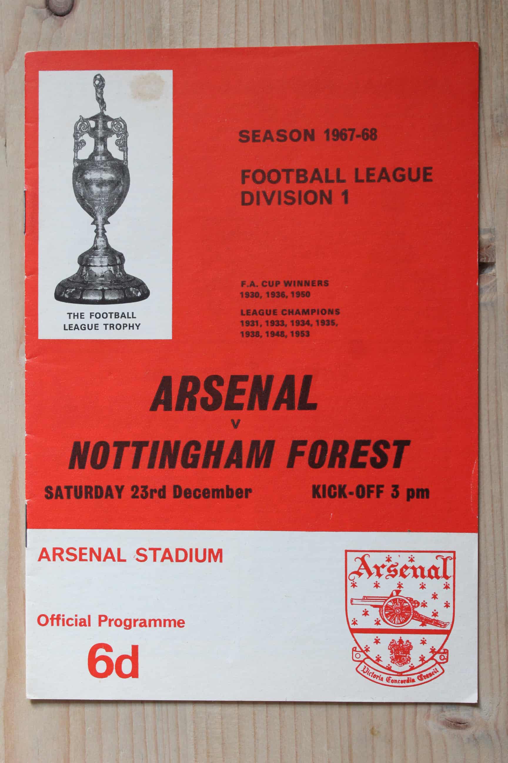 Arsenal FC v Nottingham Forest FC