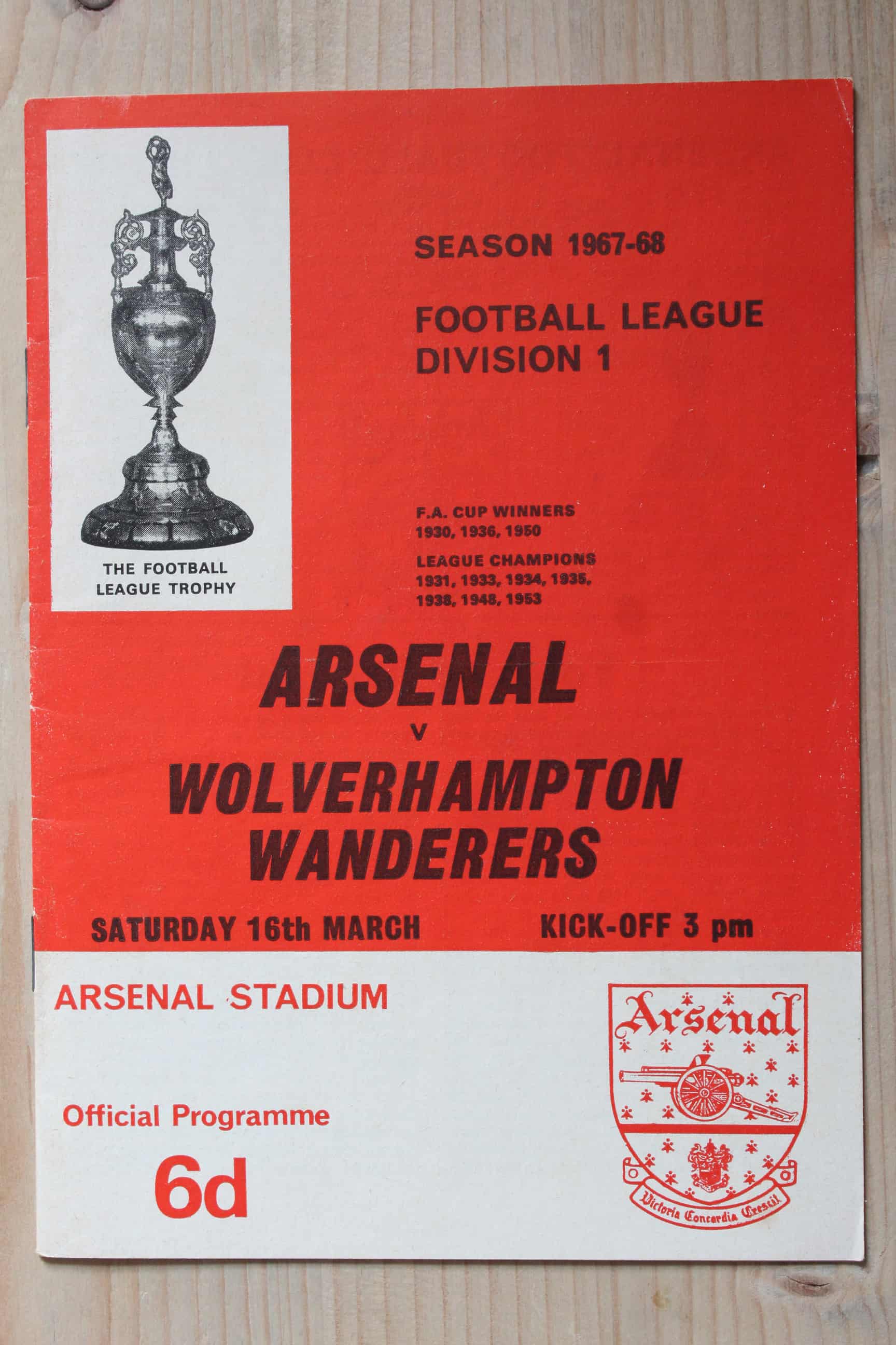 Arsenal FC v Wolverhampton Wanderers FC