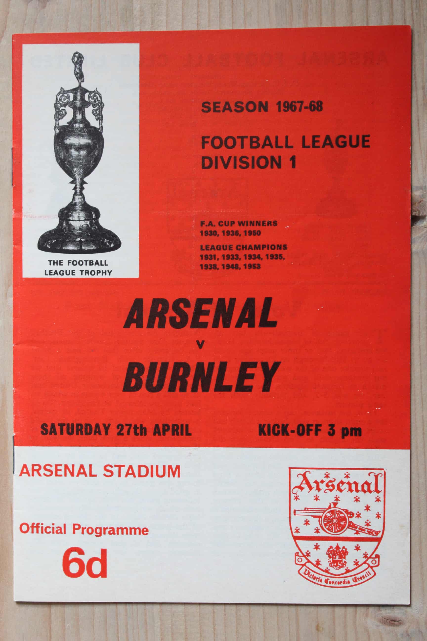 Arsenal FC v Burnley FC