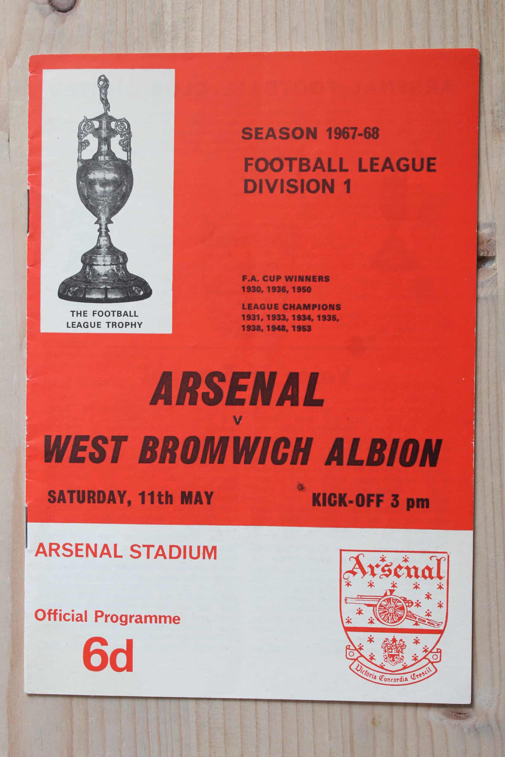 Arsenal FC v West Bromwich Albion FC 