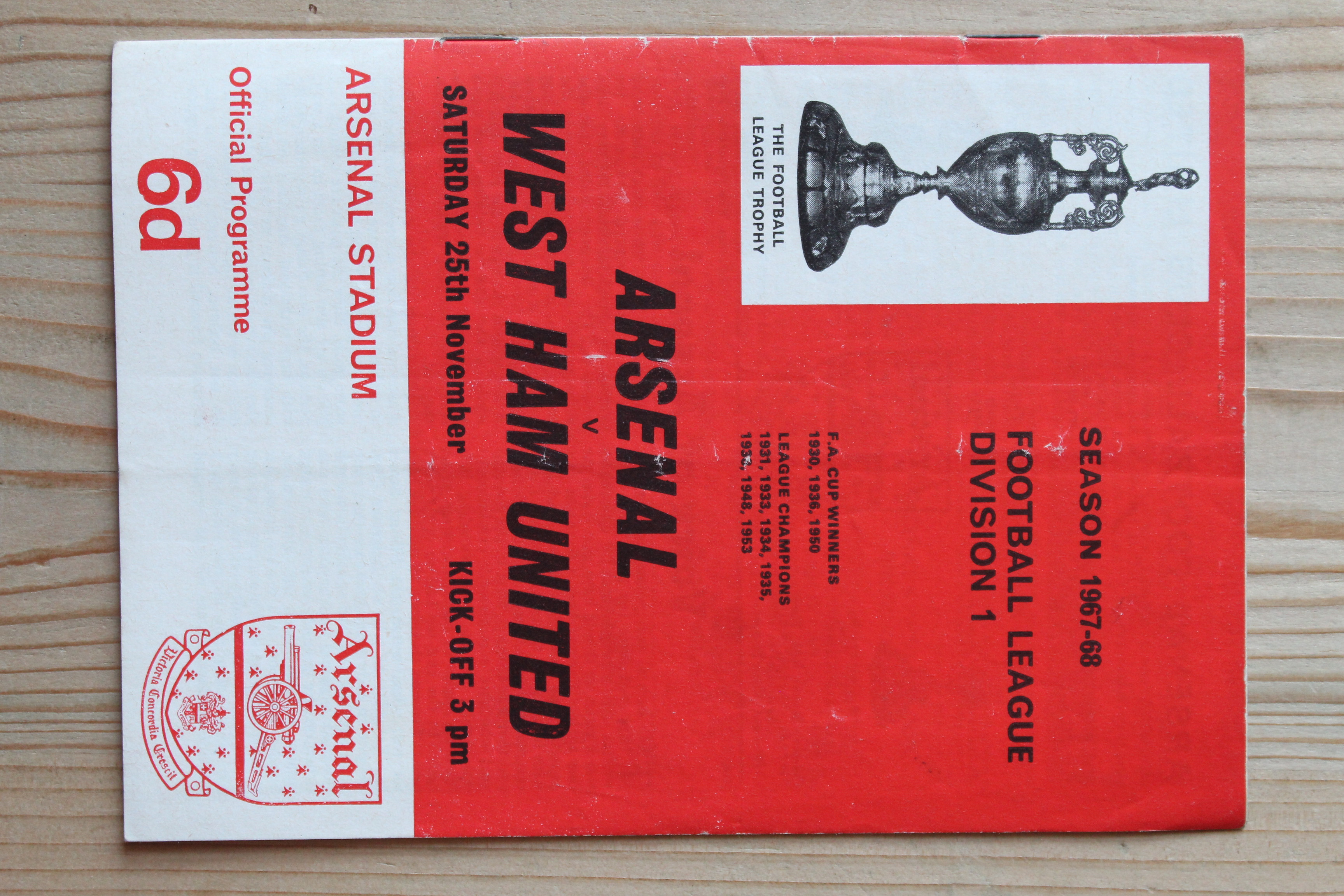 Arsenal FC v West Ham United FC