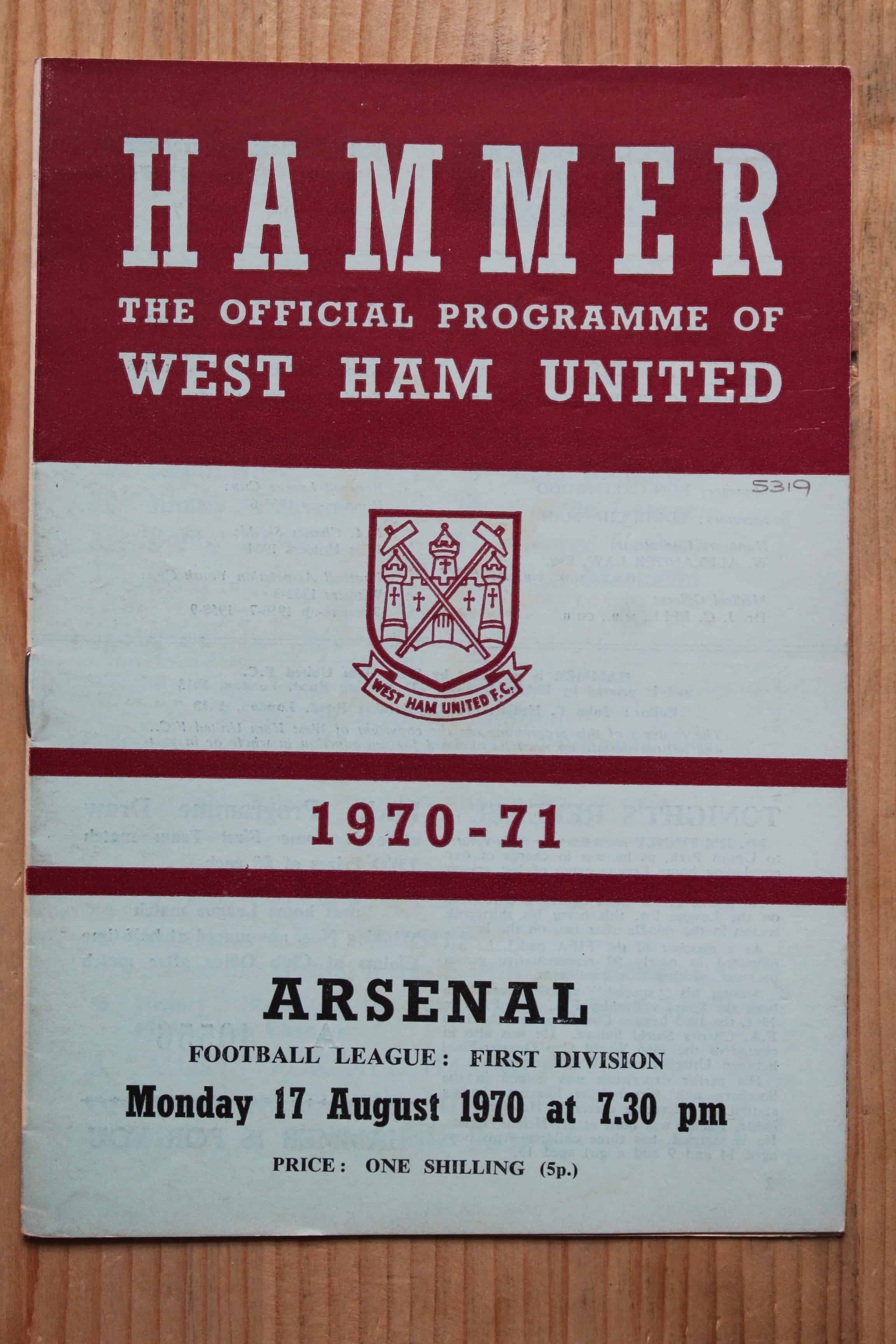 West Ham United FC v Arsenal FC