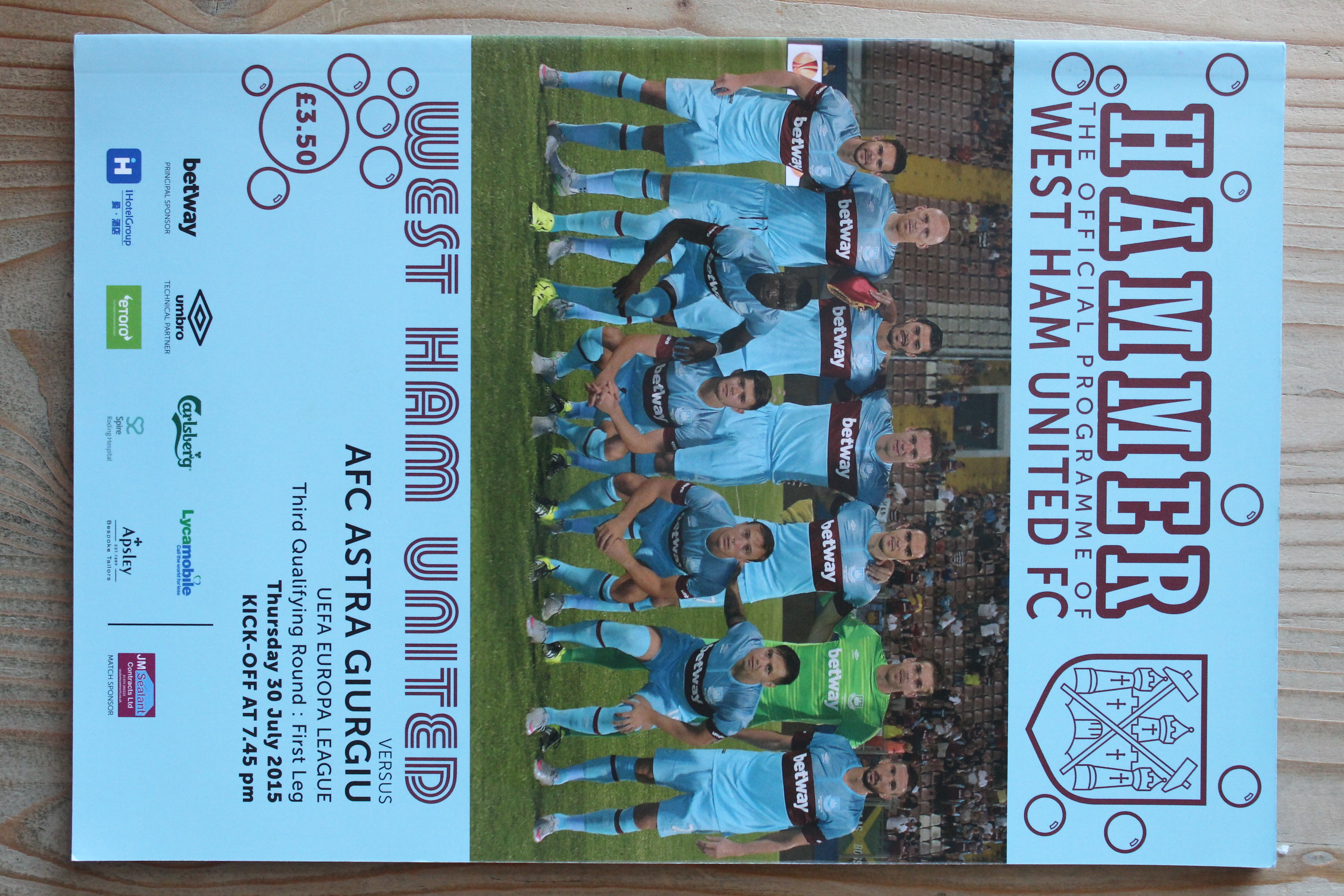 West Ham United FC v Astra Giurgiu