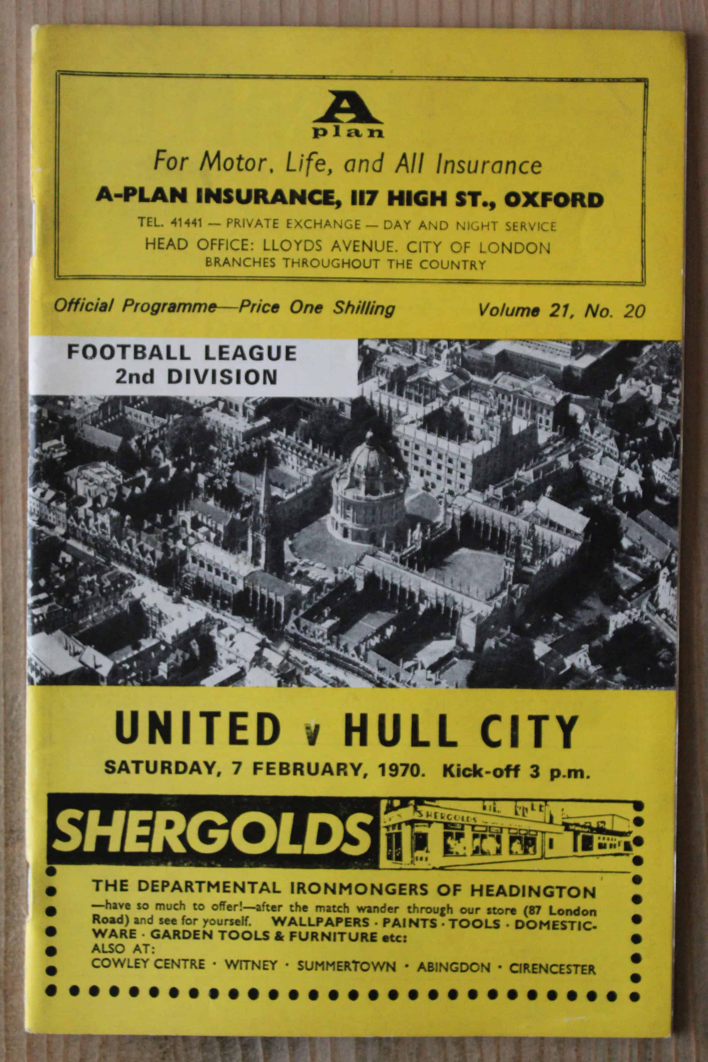 Oxford United FC v Hull City FC