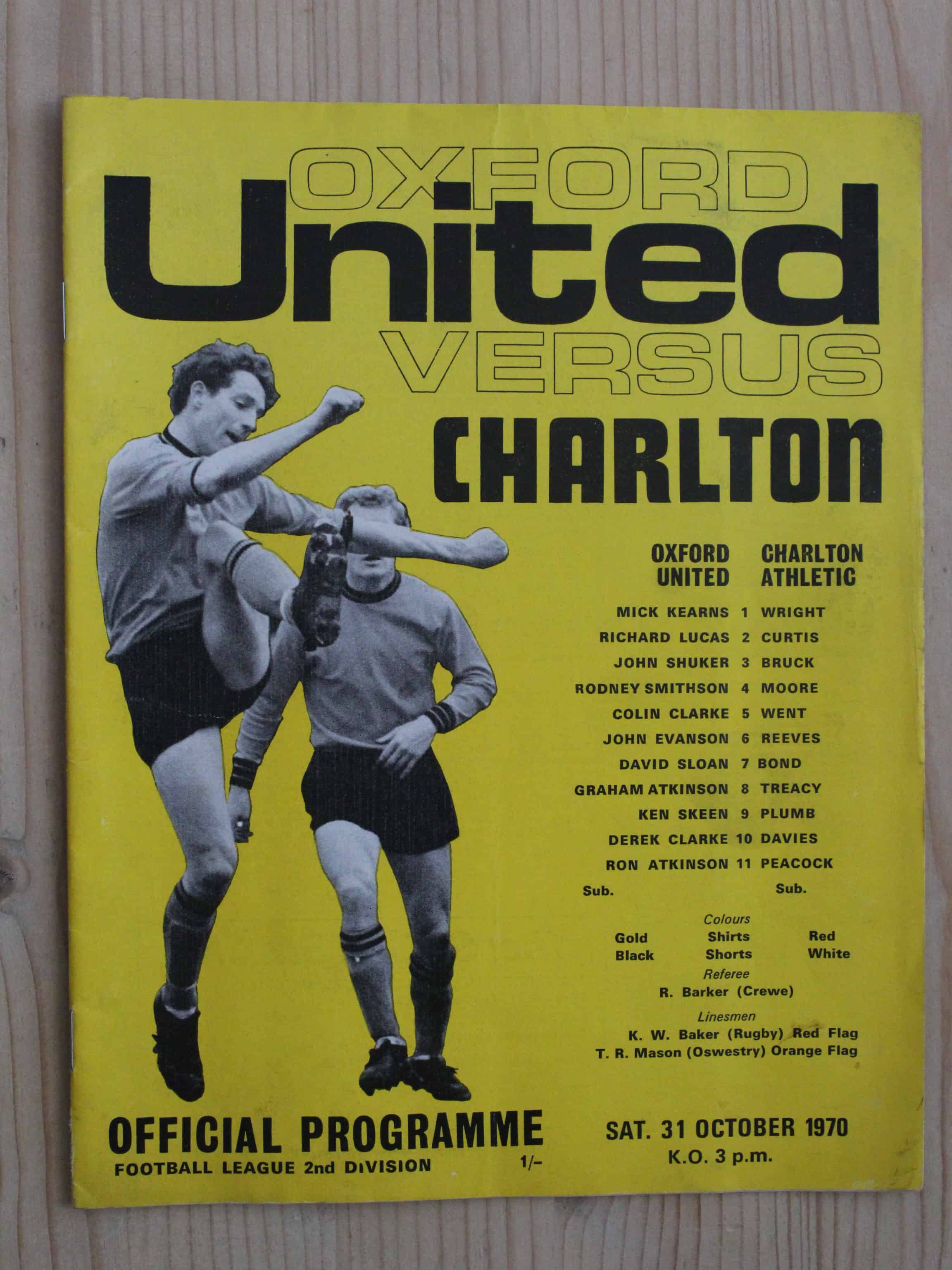 Oxford United FC v Charlton Athletic FC