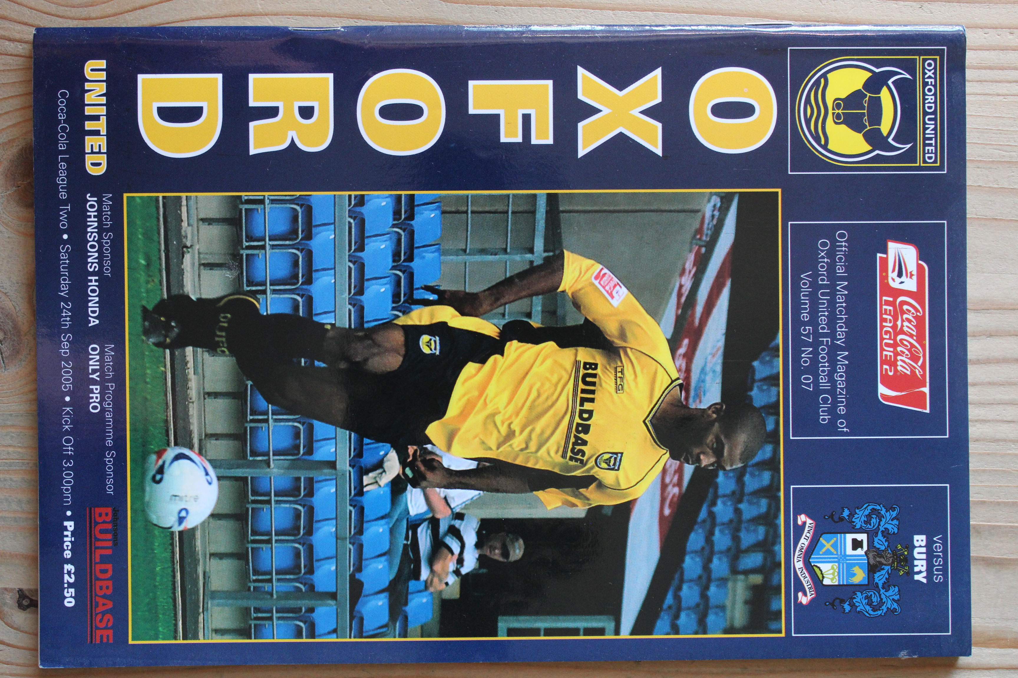 Oxford United FC v Bury FC