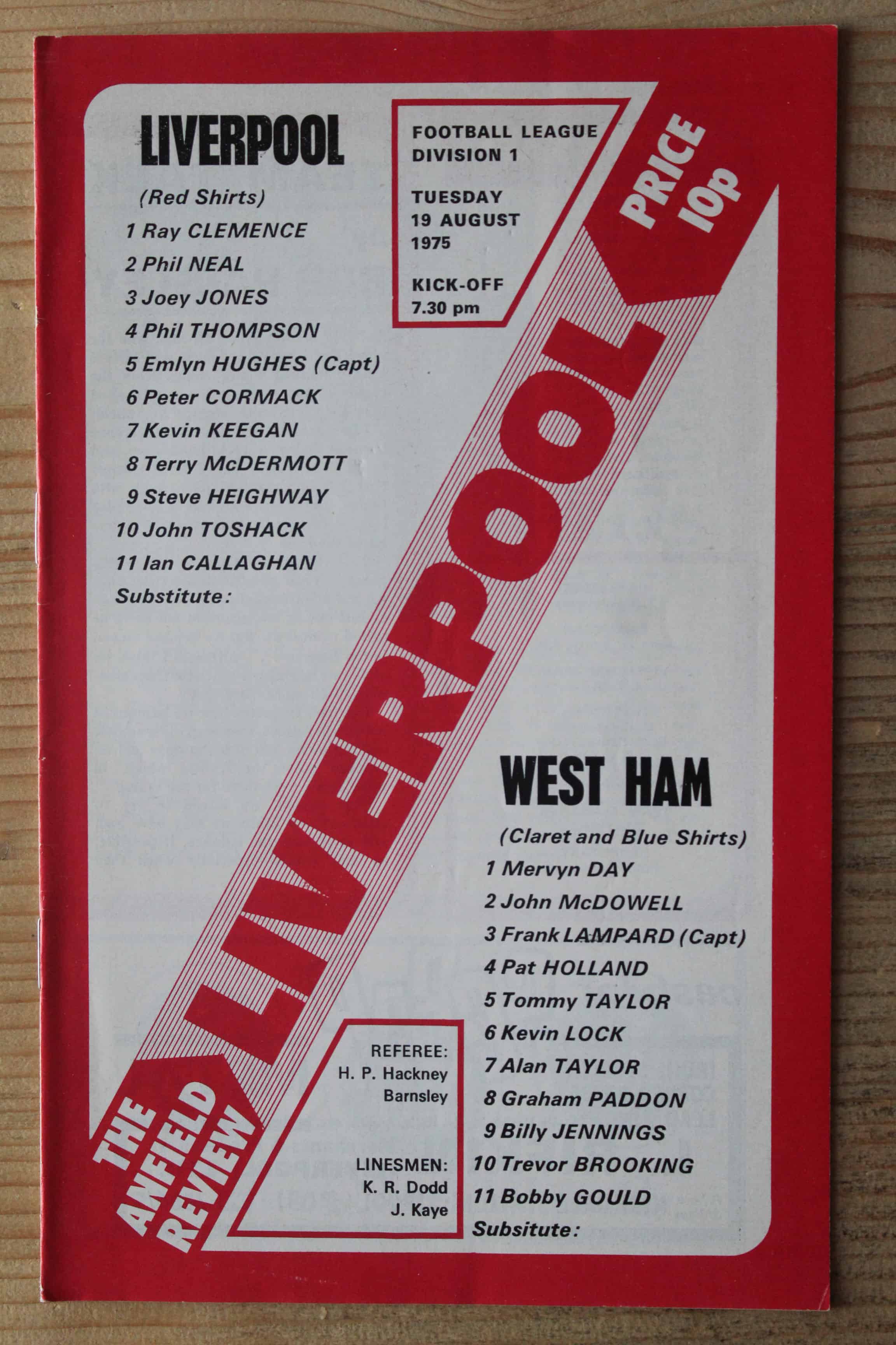 Liverpool FC v West Ham United FC