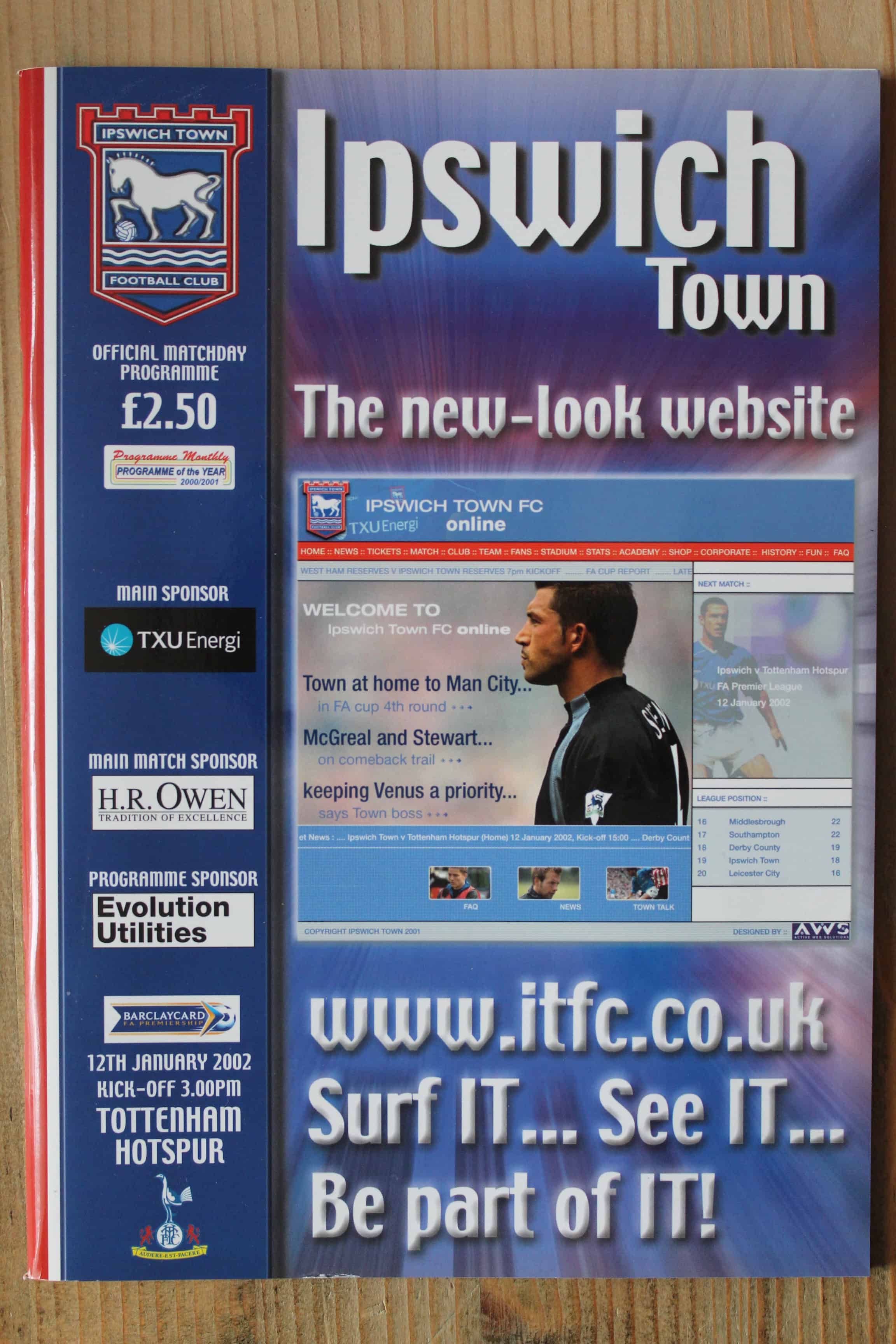 Ipswich Town FC v Tottenham Hotspur FC