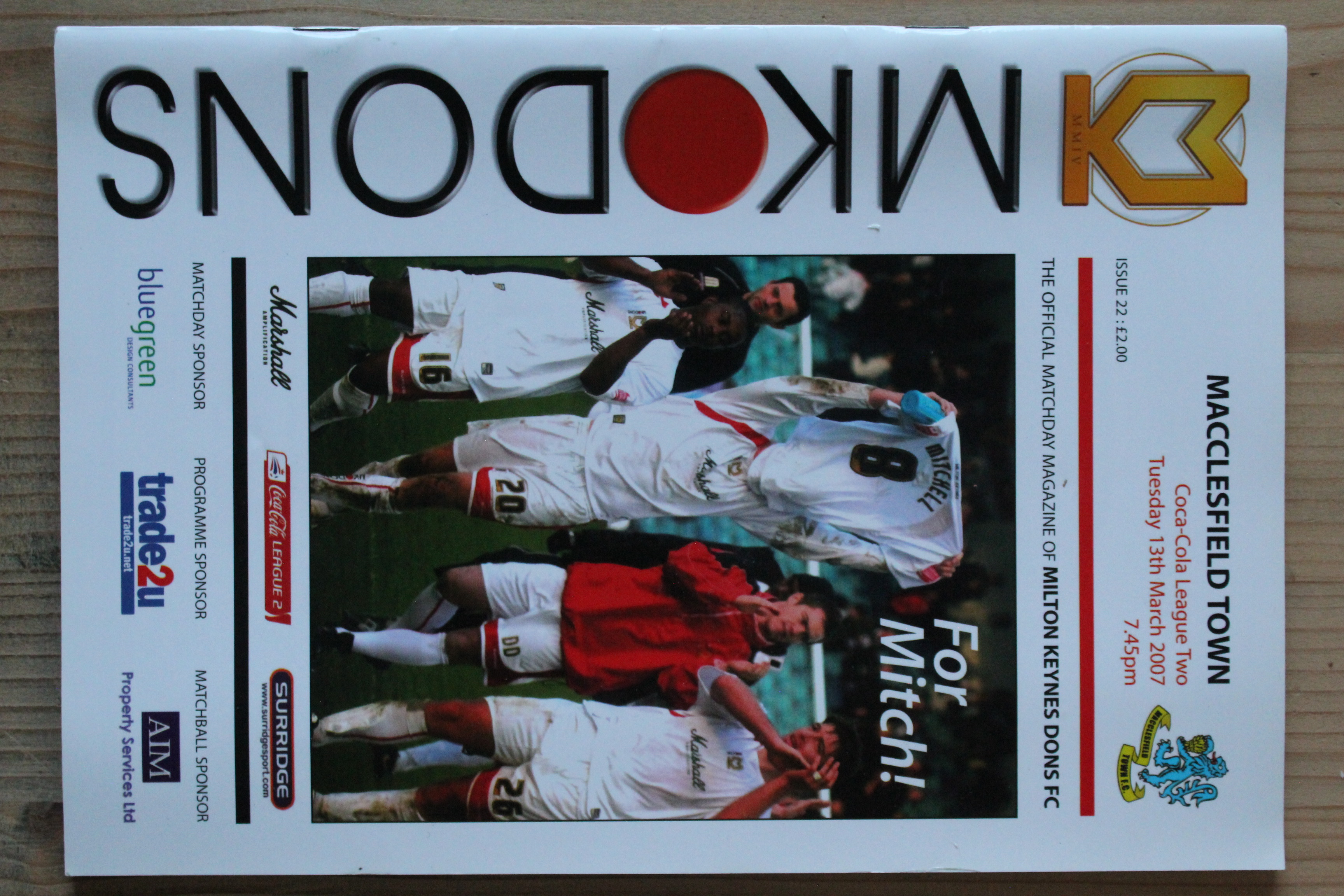 MK Dons (Milton Keynes Dons) v Macclesfield Town FC