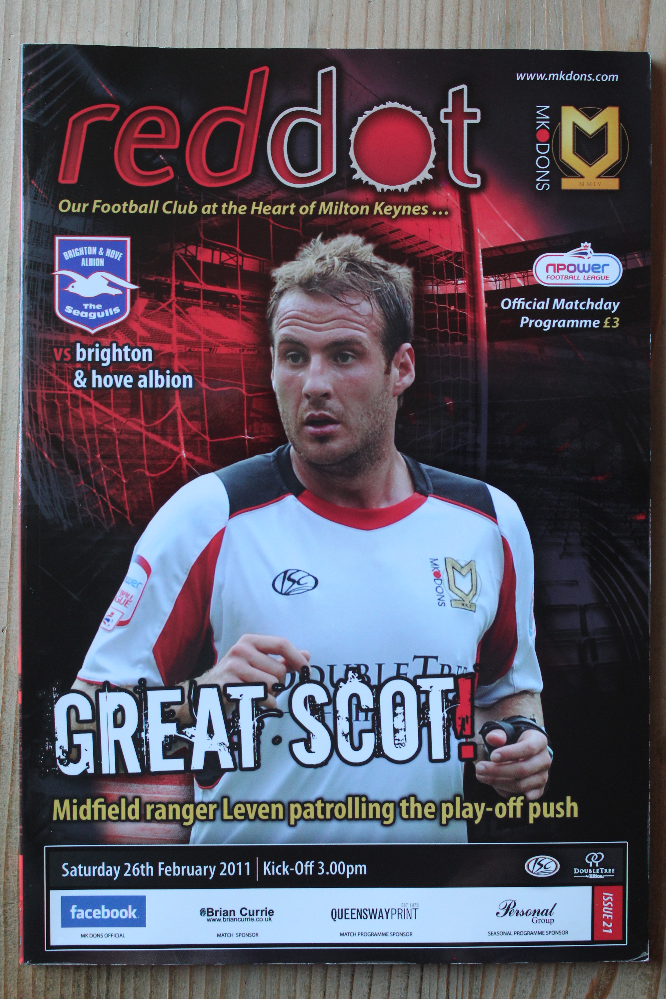 MK Dons (Milton Keynes Dons) v Brighton & Hove Albion FC