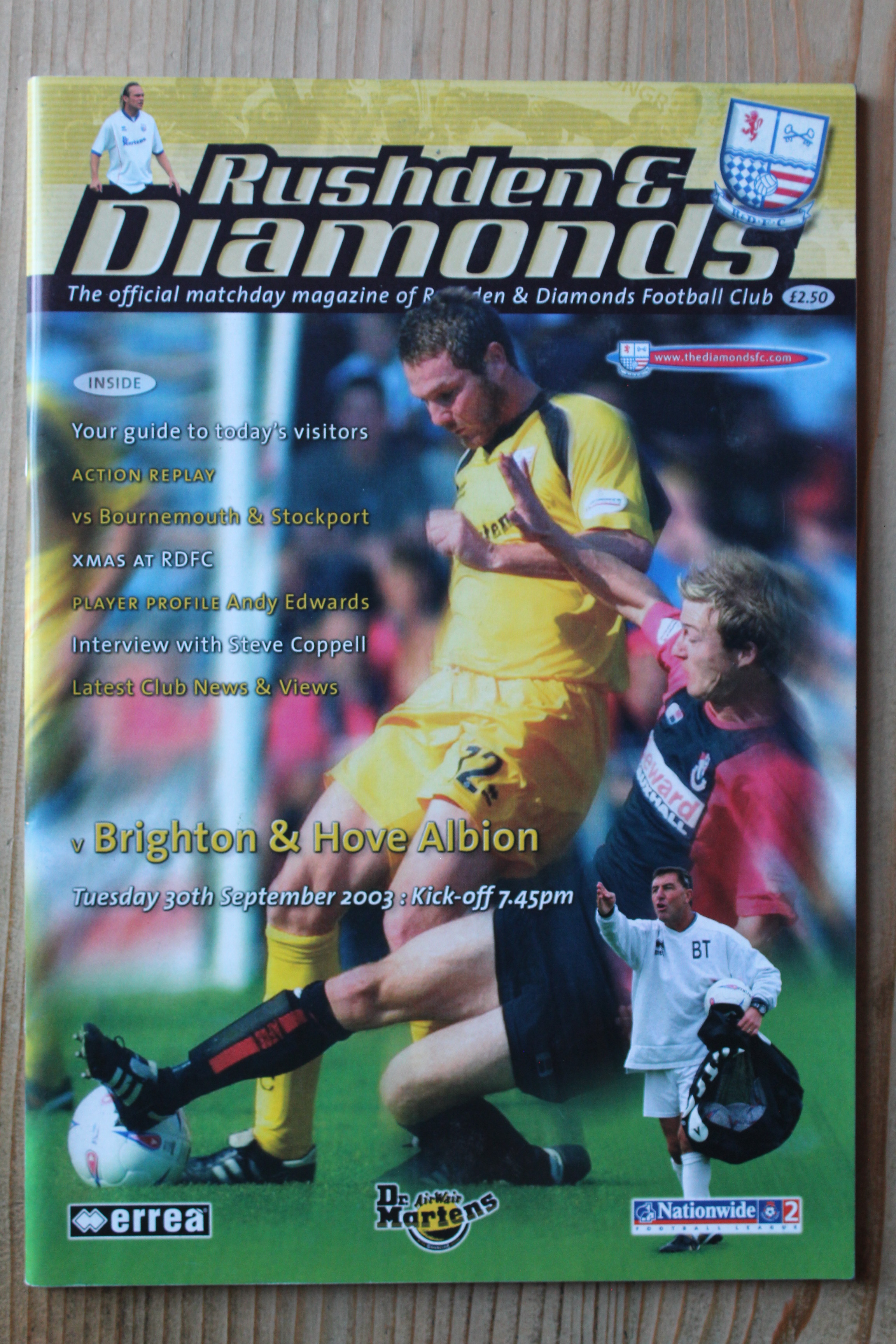 Rushden & Diamonds v Brighton & Hove Albion FC