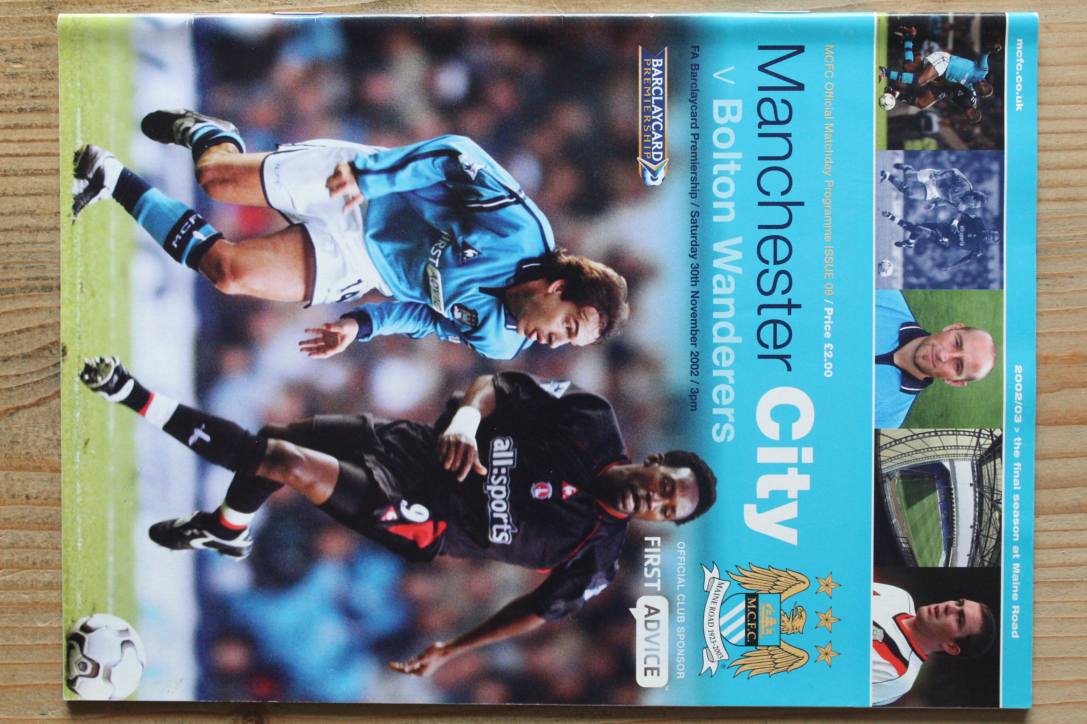 Manchester City FC v Bolton Wanderers FC