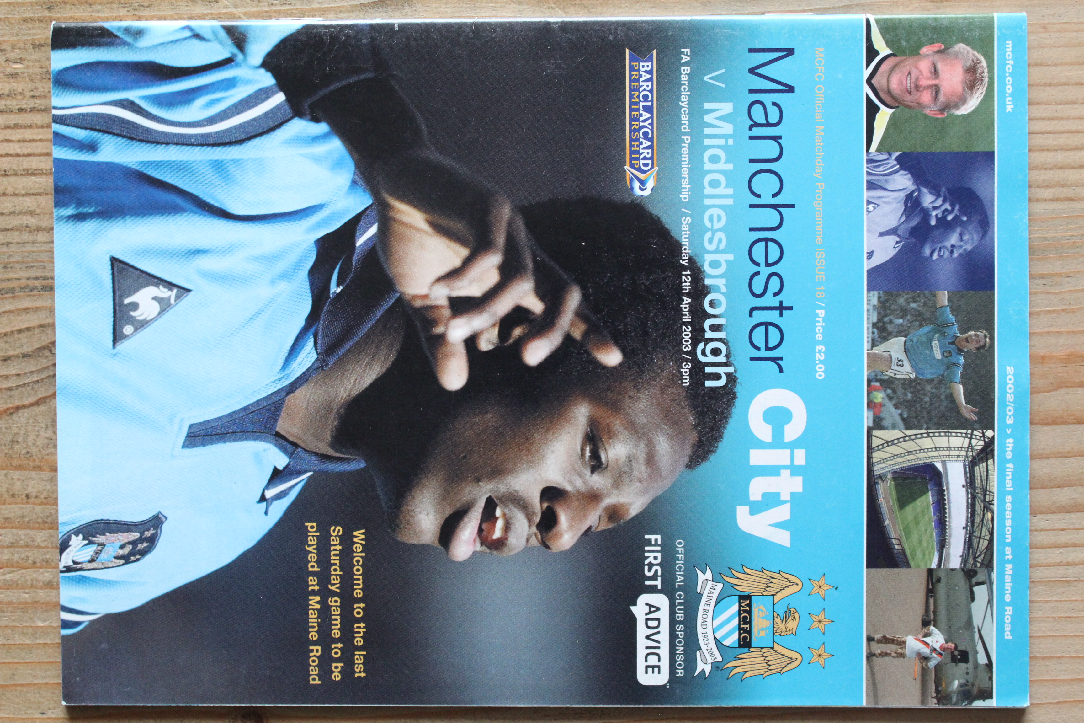 Manchester City FC v Middlesbrough FC