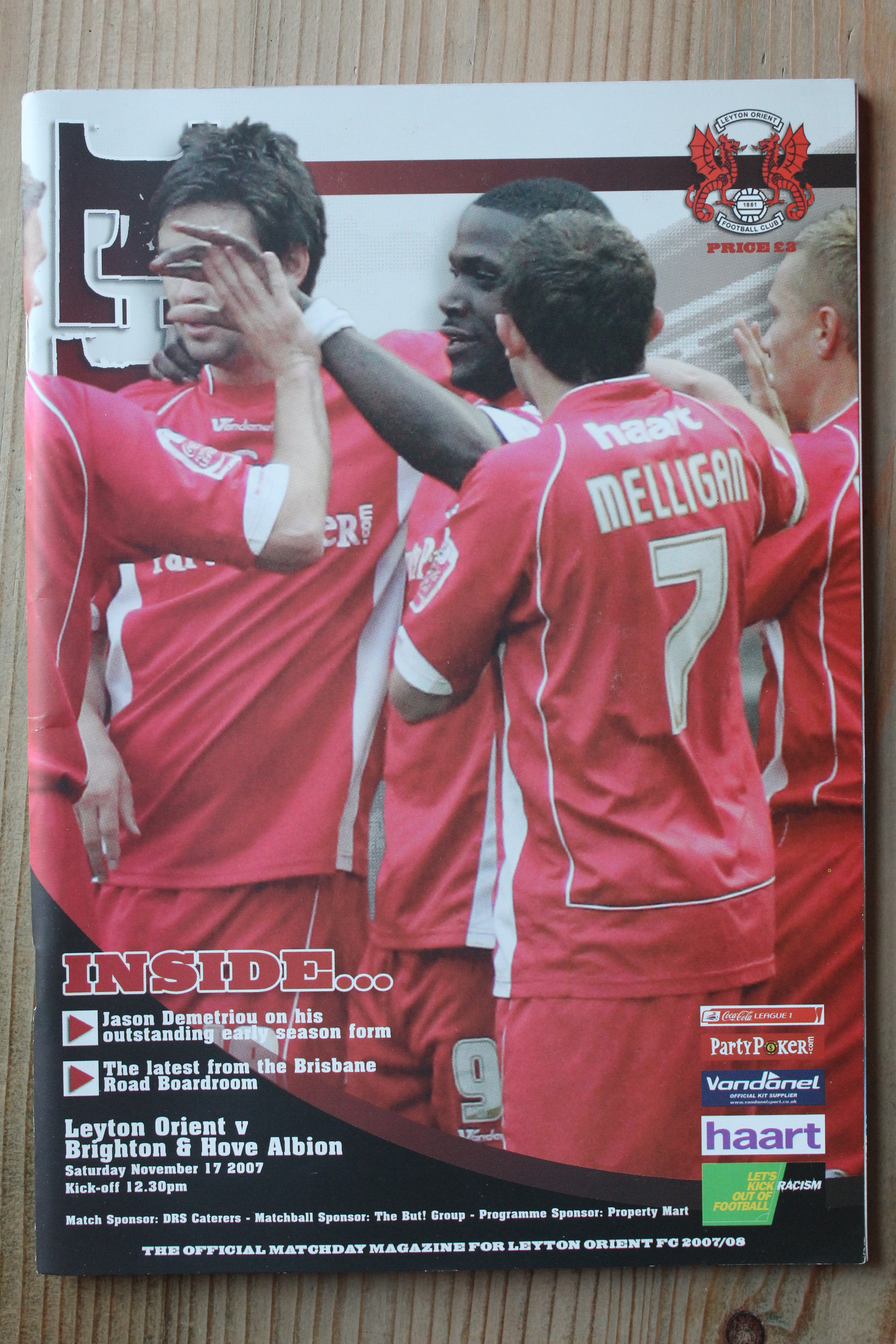 Leyton Orient FC v Brighton & Hove Albion FC
