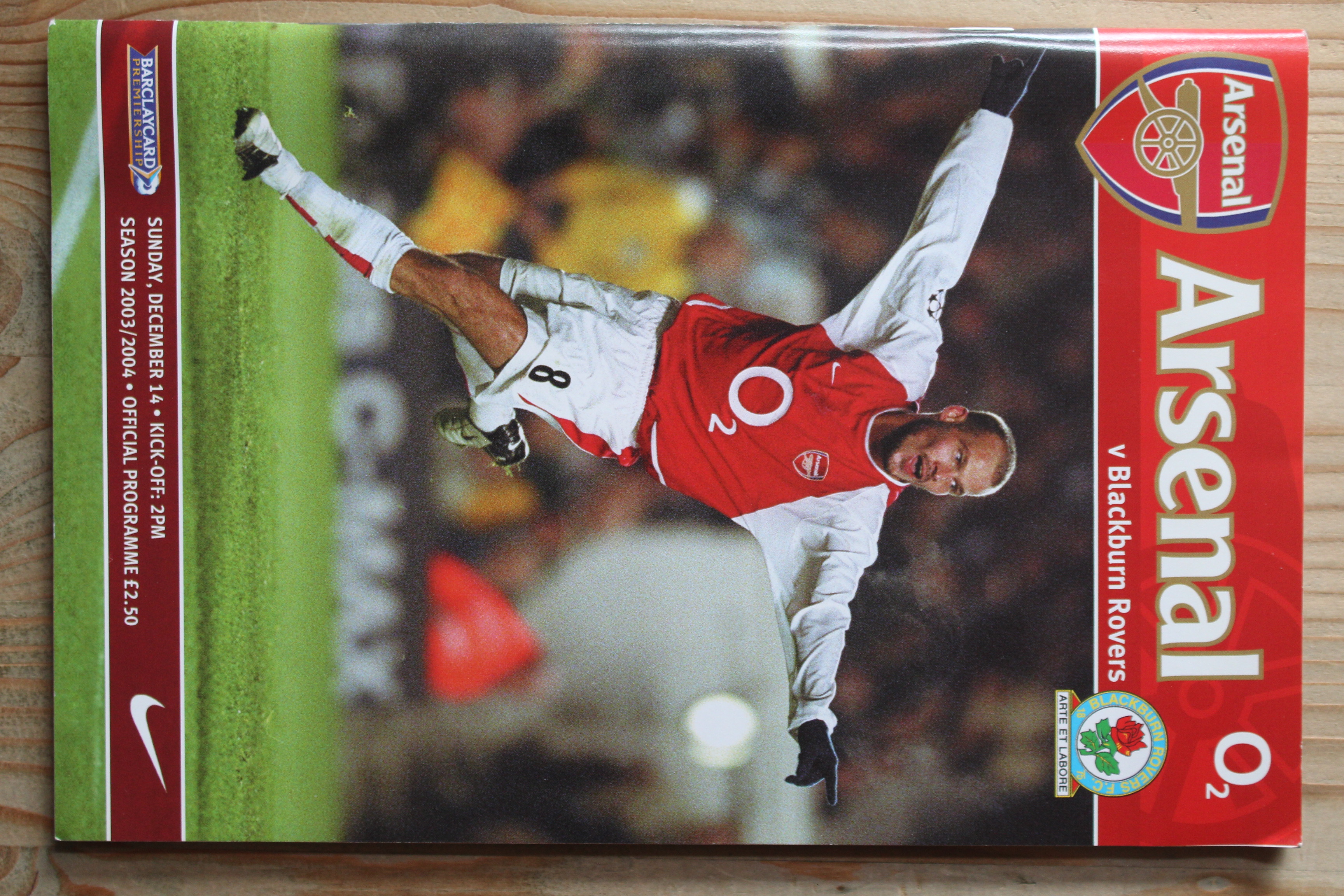 Arsenal FC v Blackburn Rovers FC