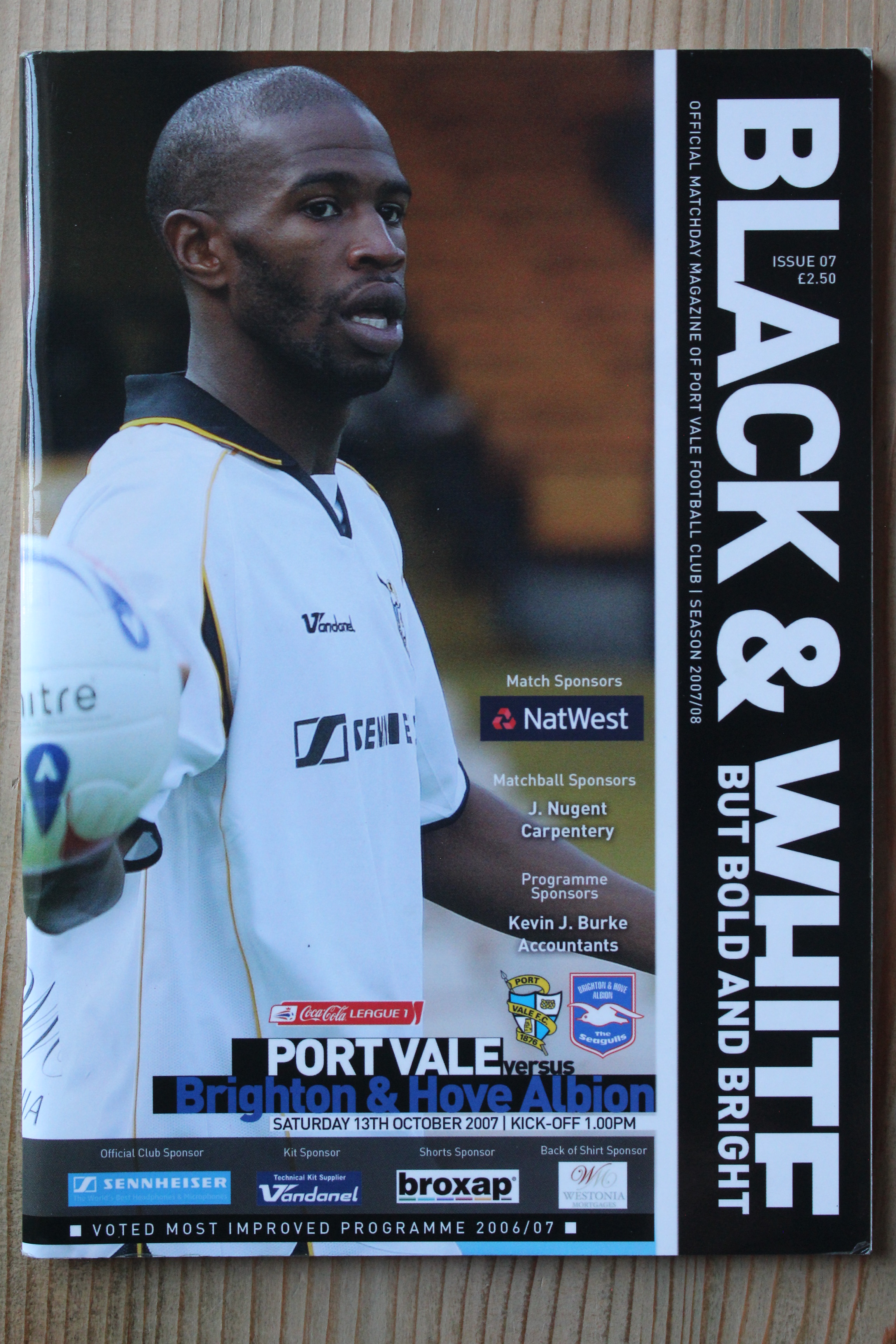 Port Vale FC v Brighton & Hove Albion FC
