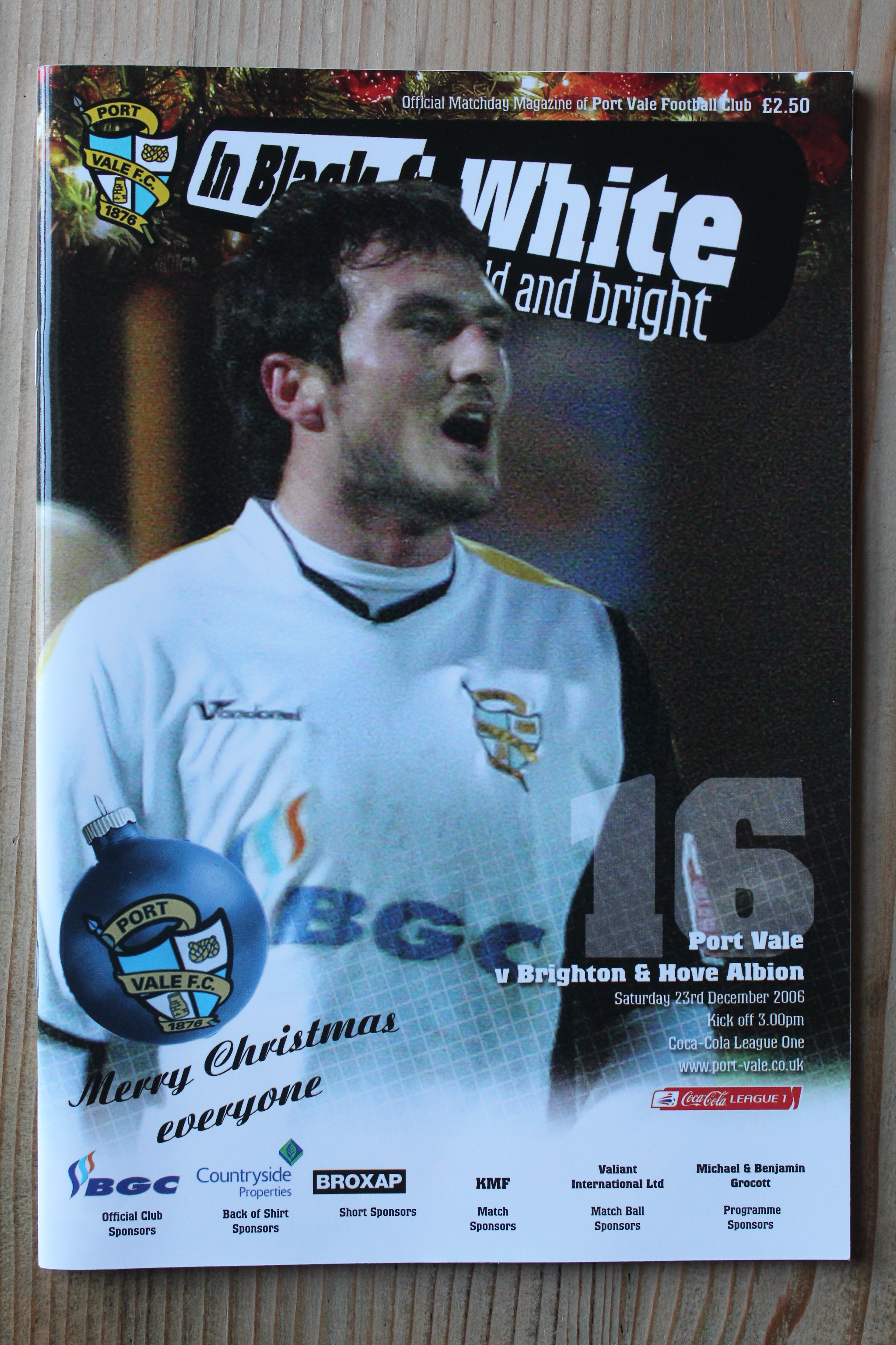 Port Vale FC v Brighton & Hove Albion FC