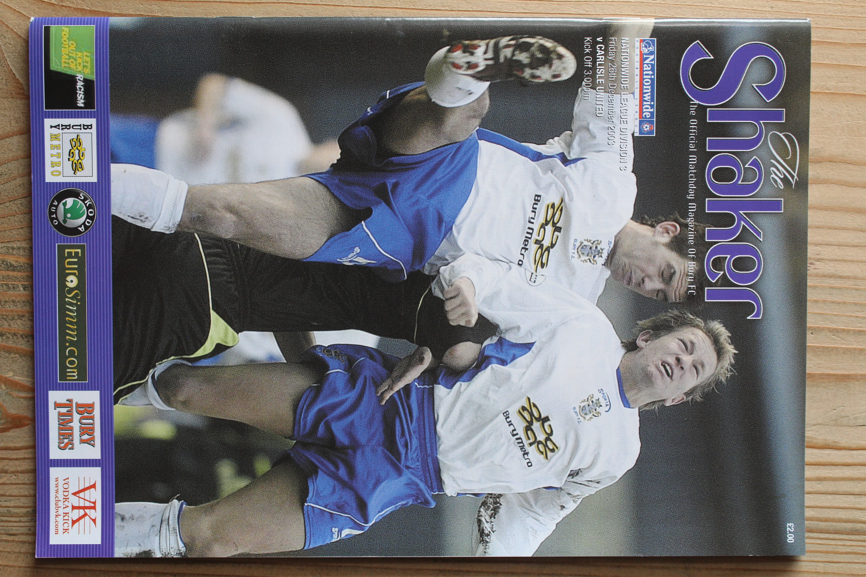 Bury FC v Carlisle United FC