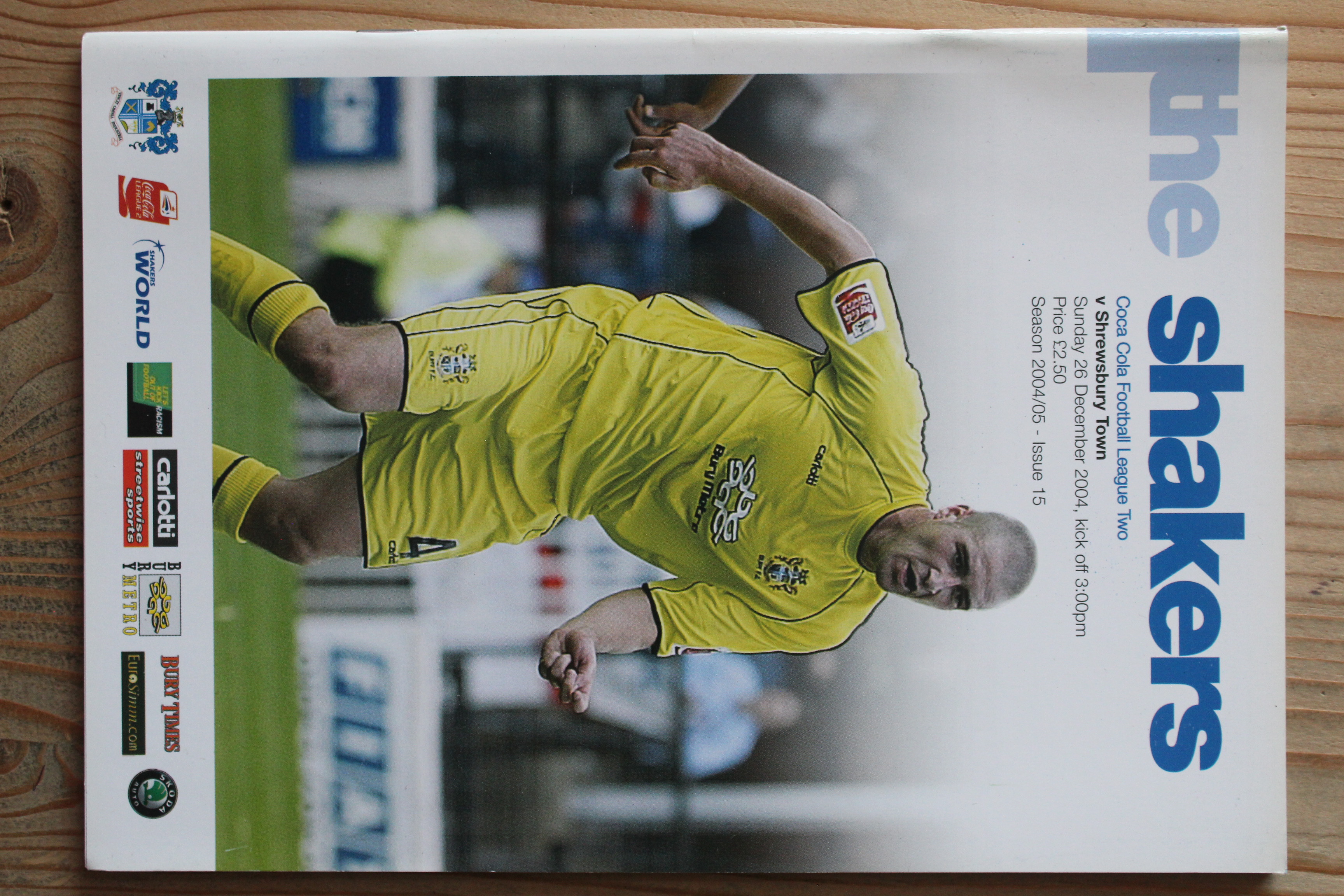 Bury FC v Shrewsbury Town FC