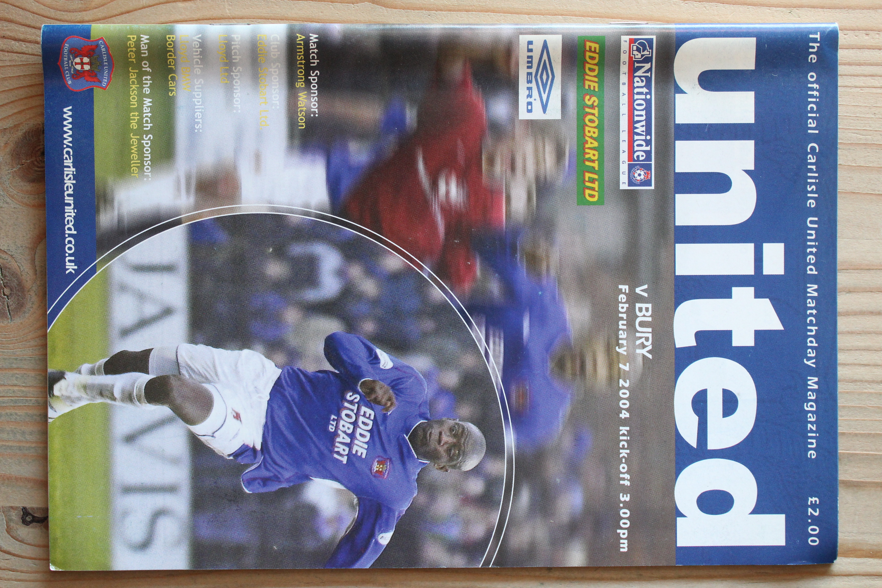 Carlisle United FC v Bury FC