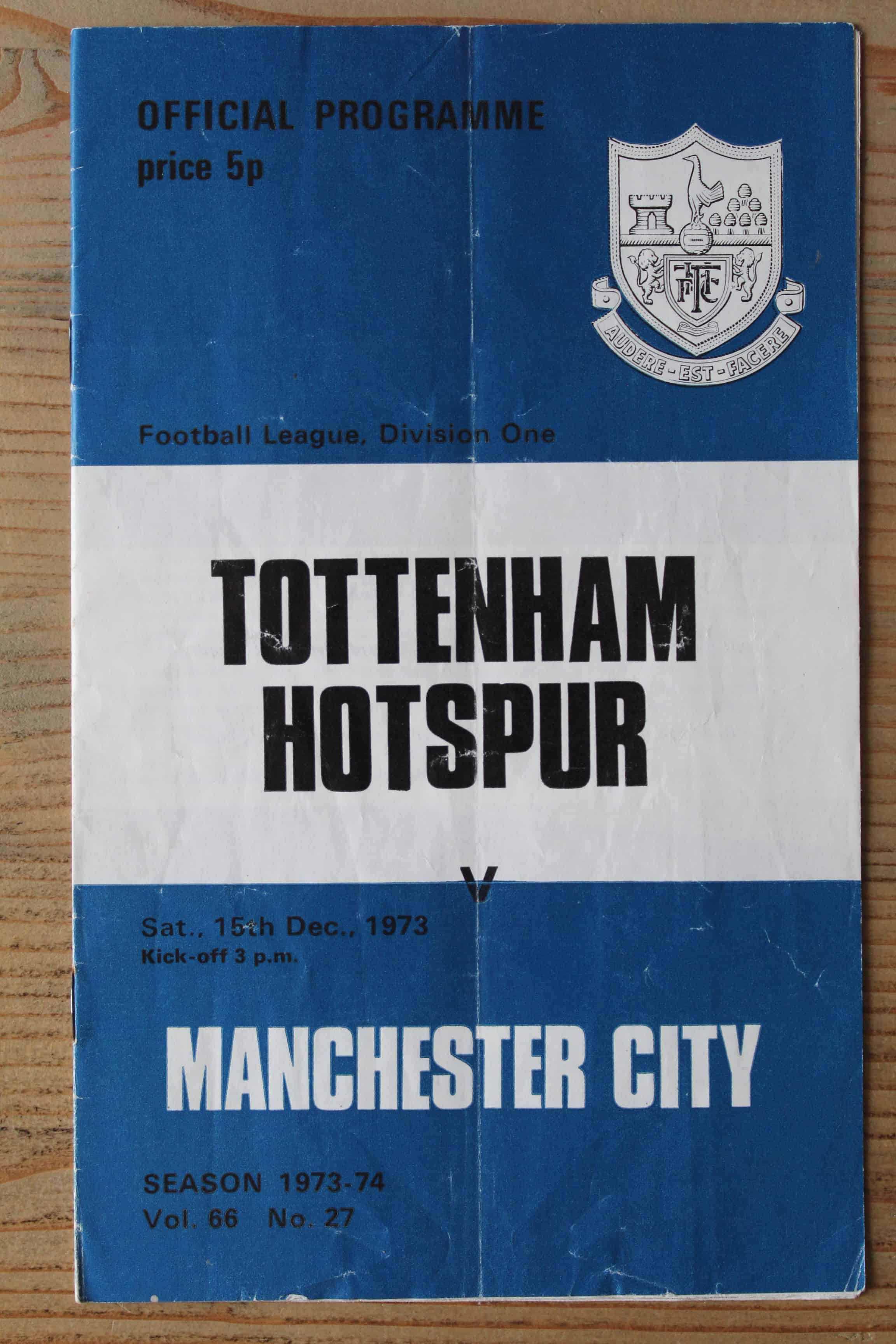 Tottenham Hotspur FC v Manchester City FC