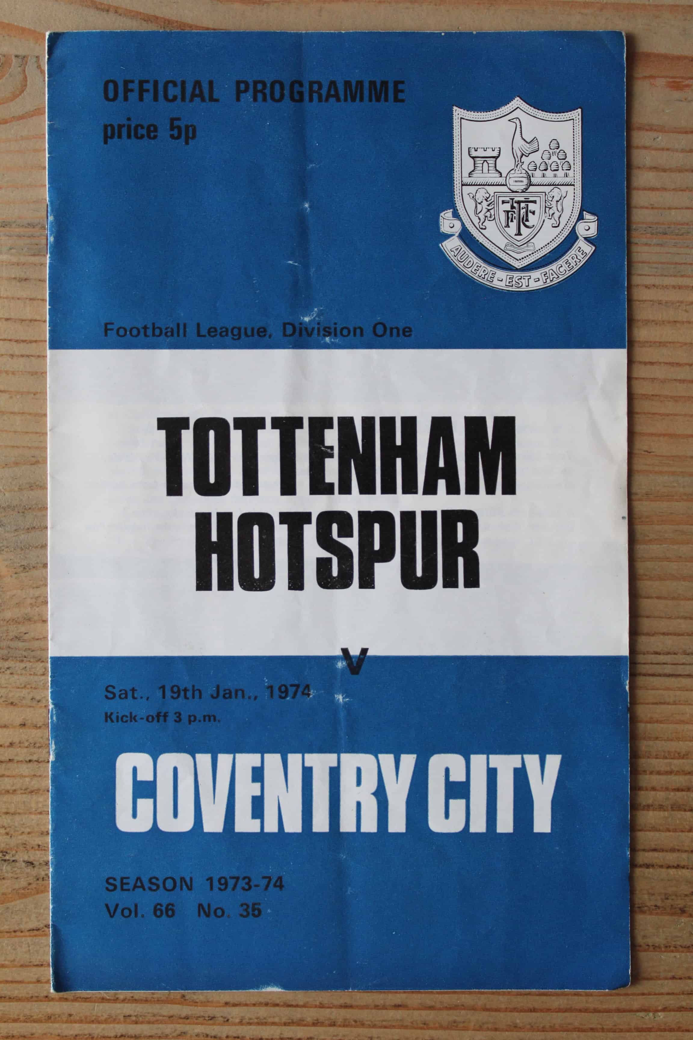 Tottenham Hotspur FC v Coventry City FC