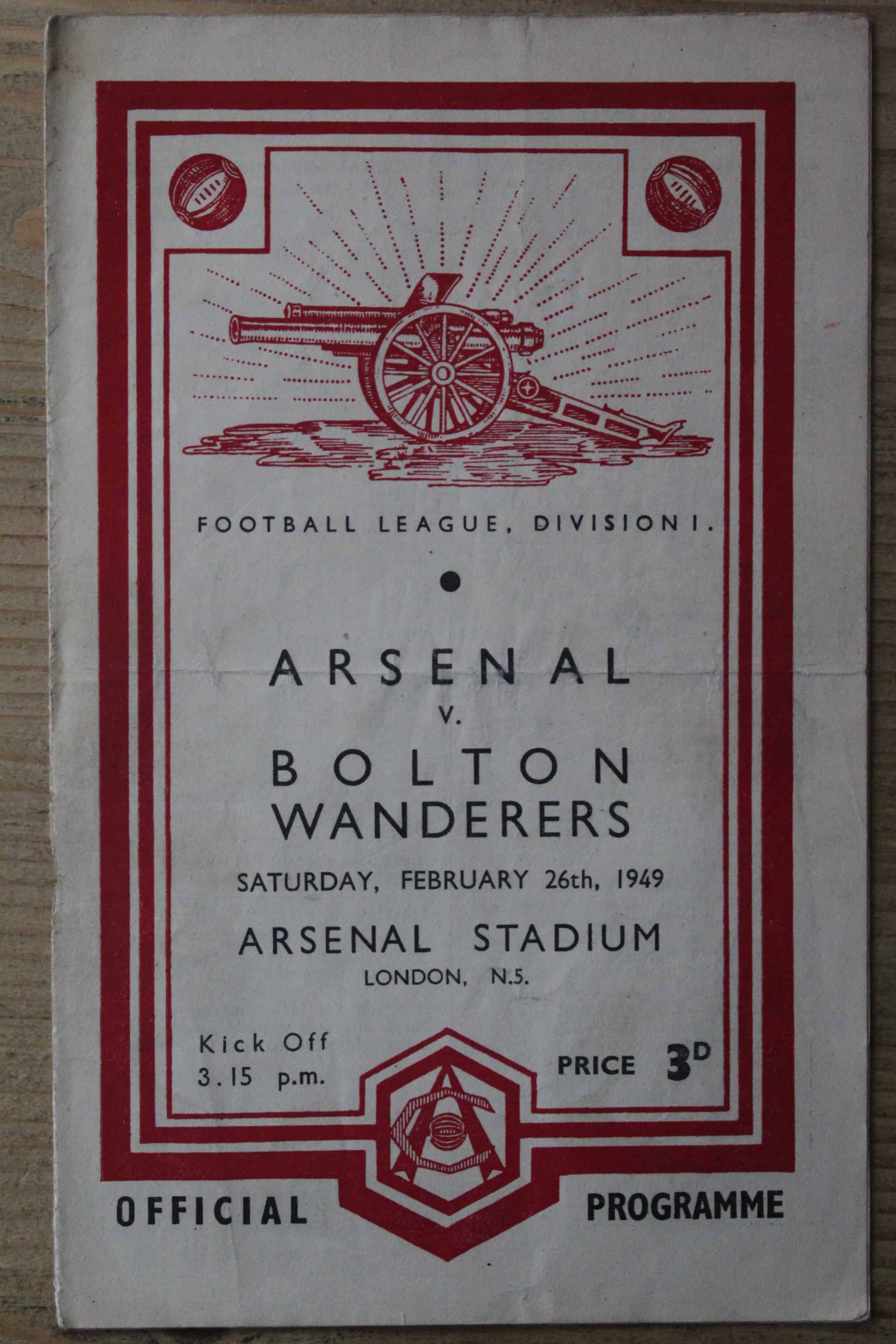 Arsenal FC v Bolton Wanderers FC