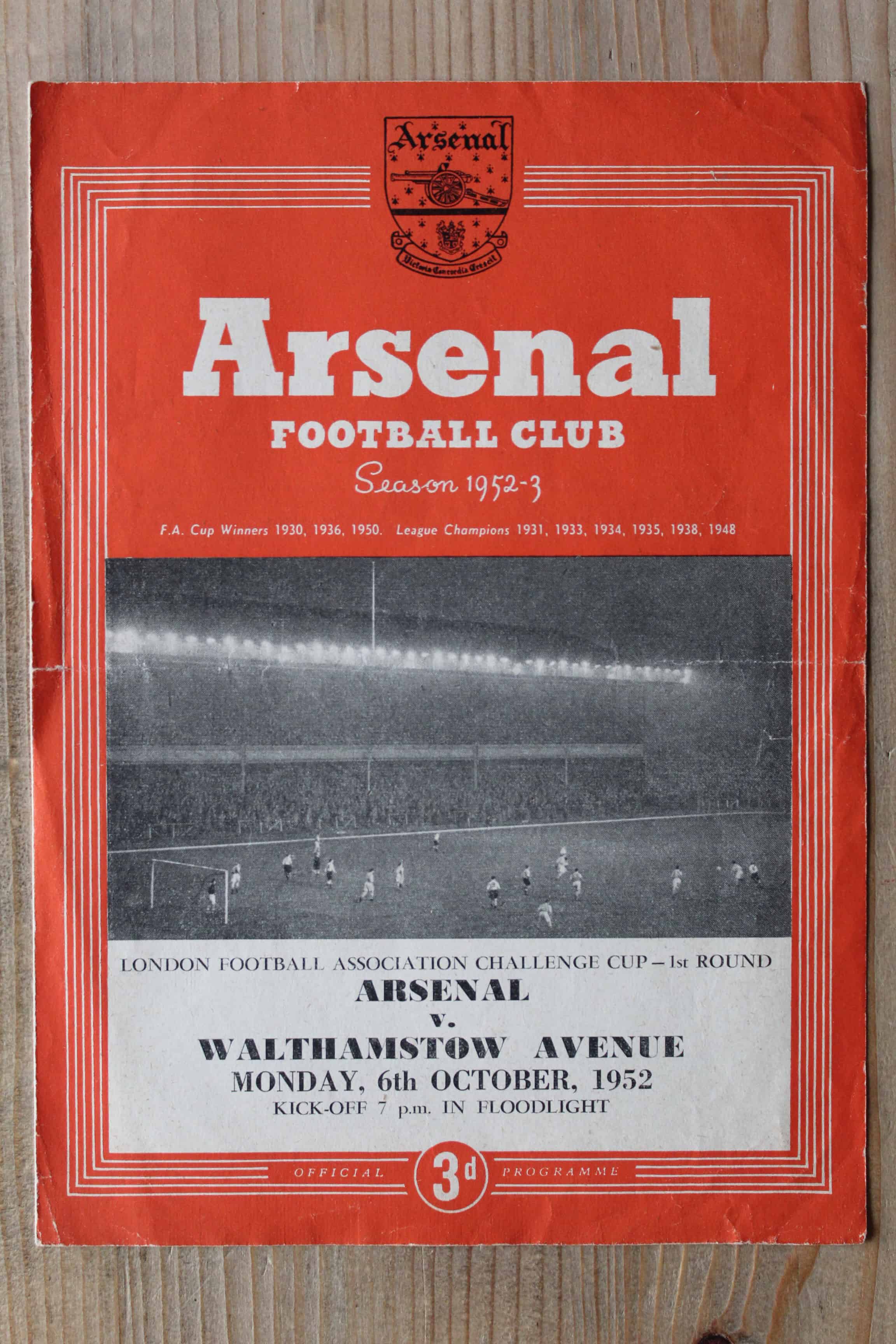 Arsenal FC v Walthamstow Avenue