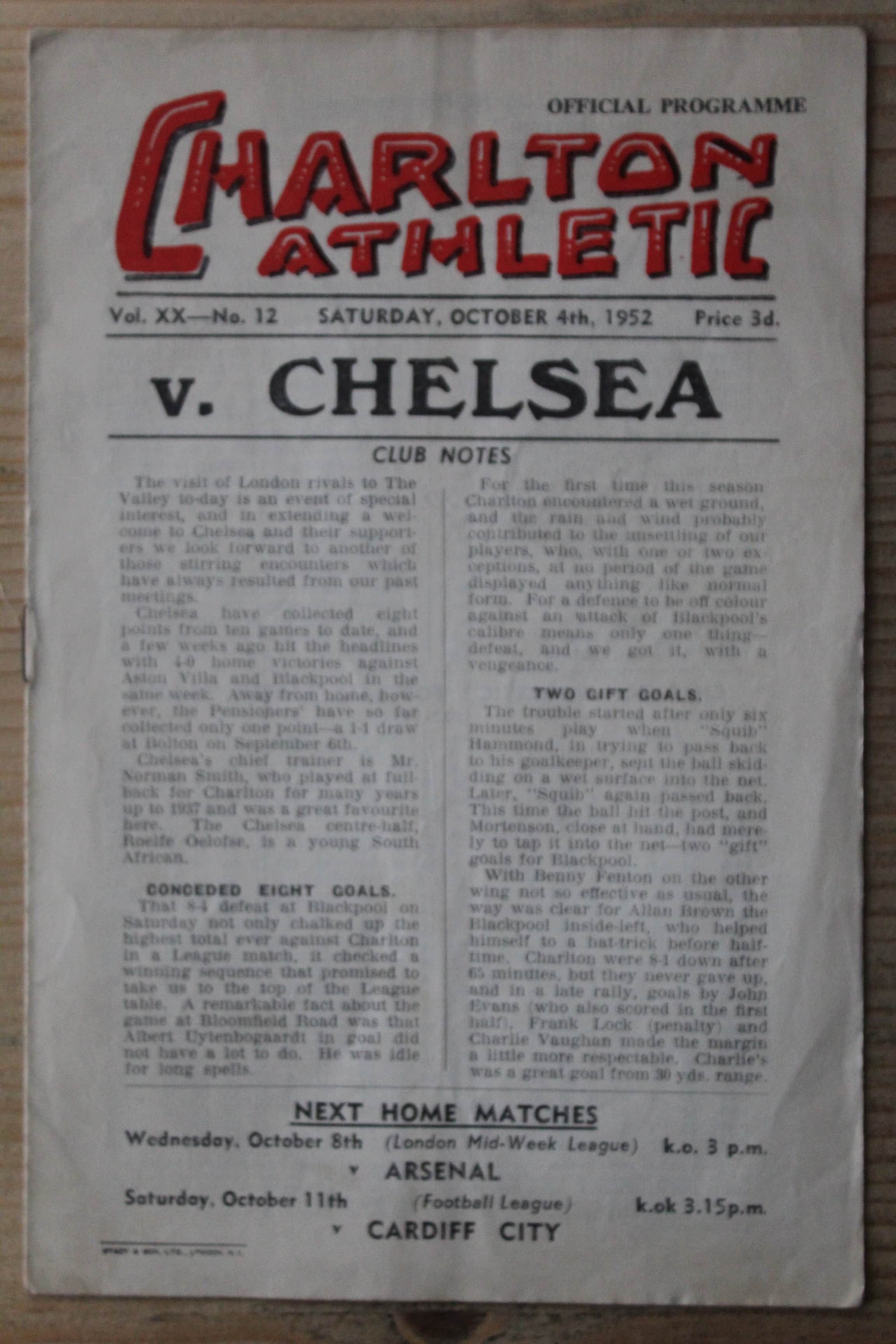 Charlton Athletic FC v Chelsea FC