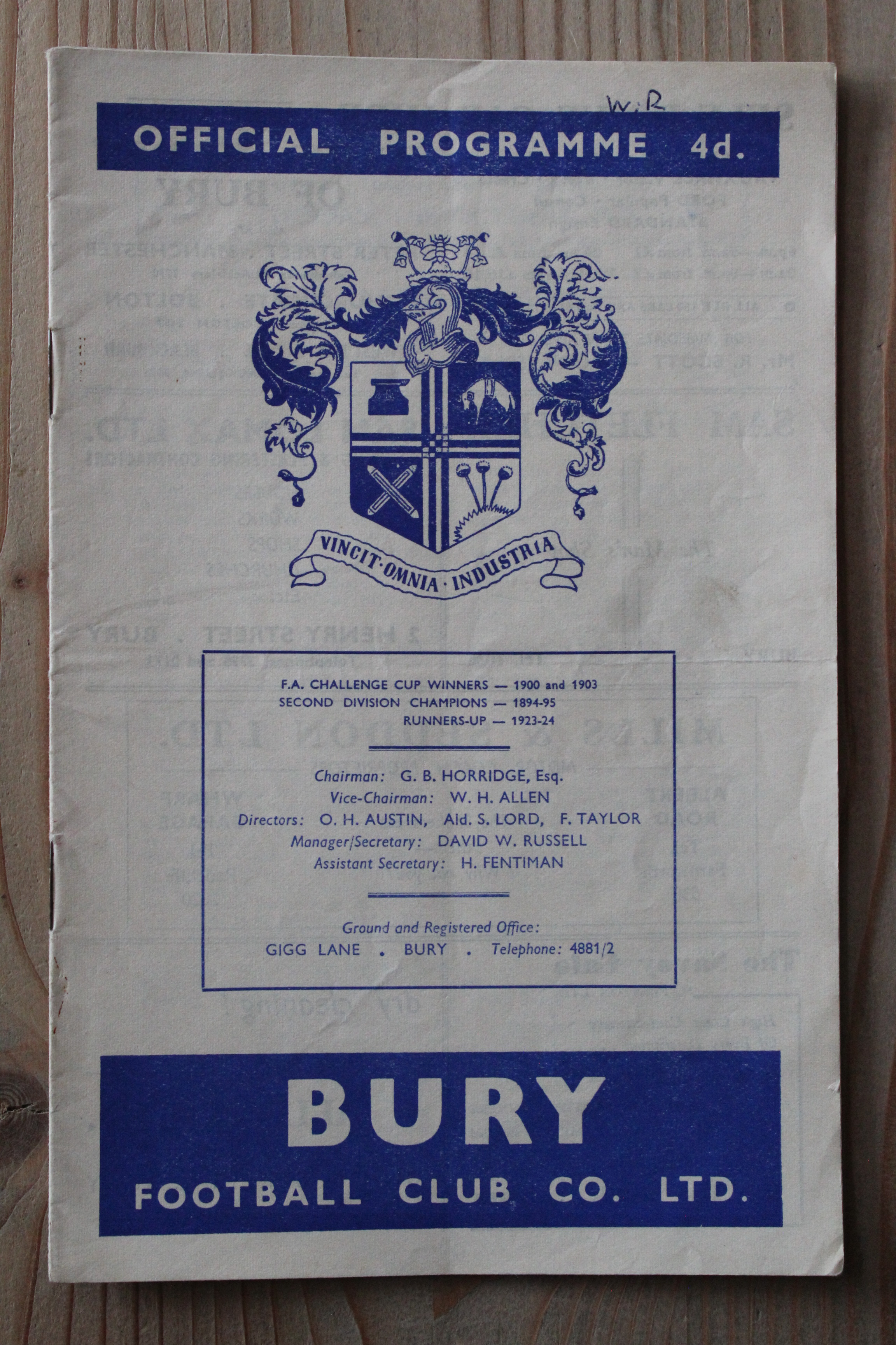 Bury FC v Sheffield United FC