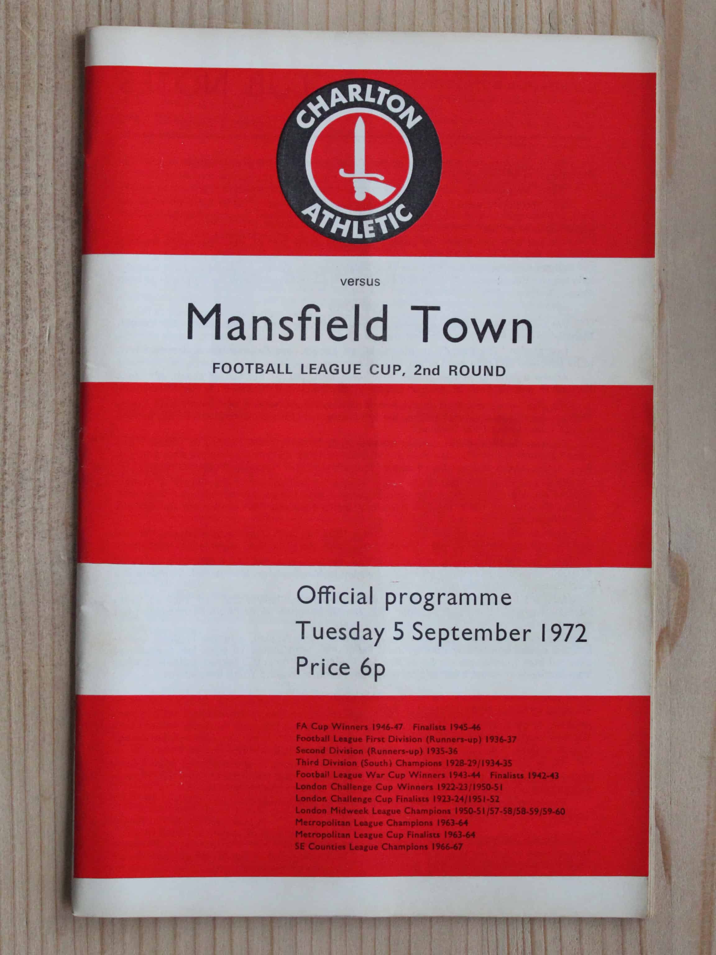 Charlton Athletic FC v Mansfield Town FC