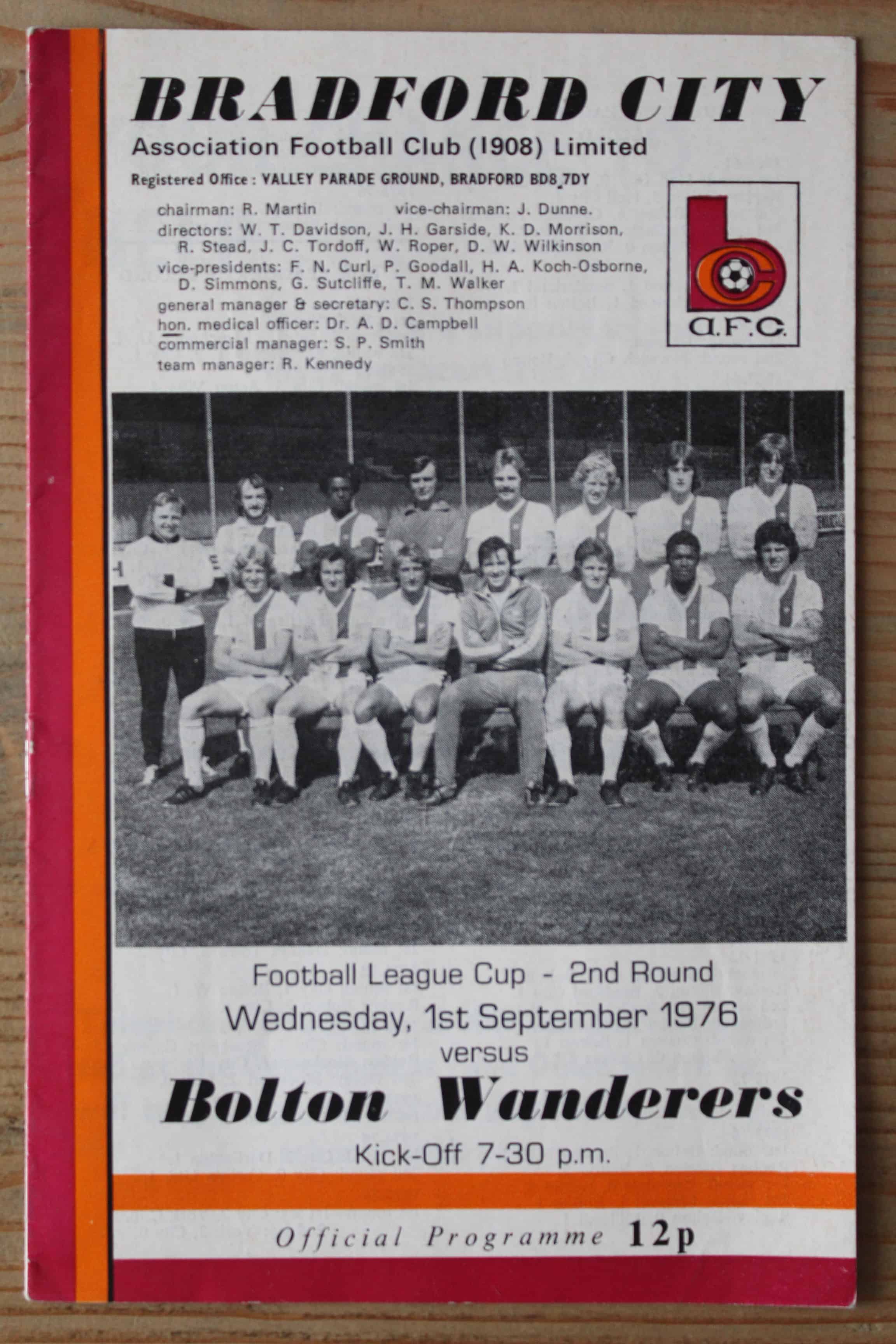 Bradford City FC v Bolton Wanderers FC