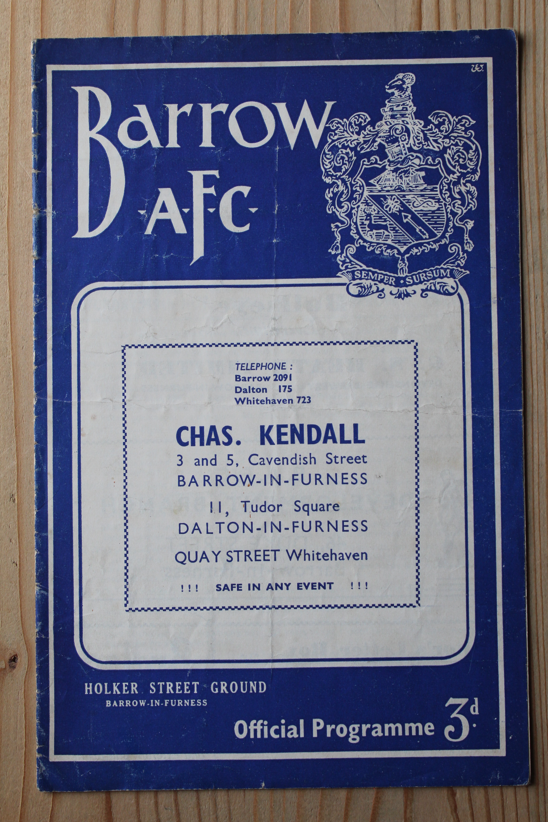 Barrow v Crewe Alexandra FC