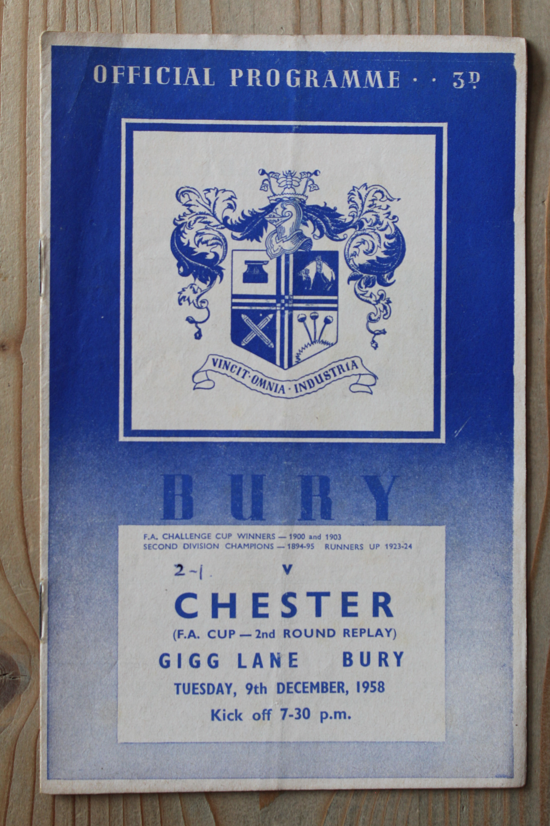 Bury FC v Chester City FC
