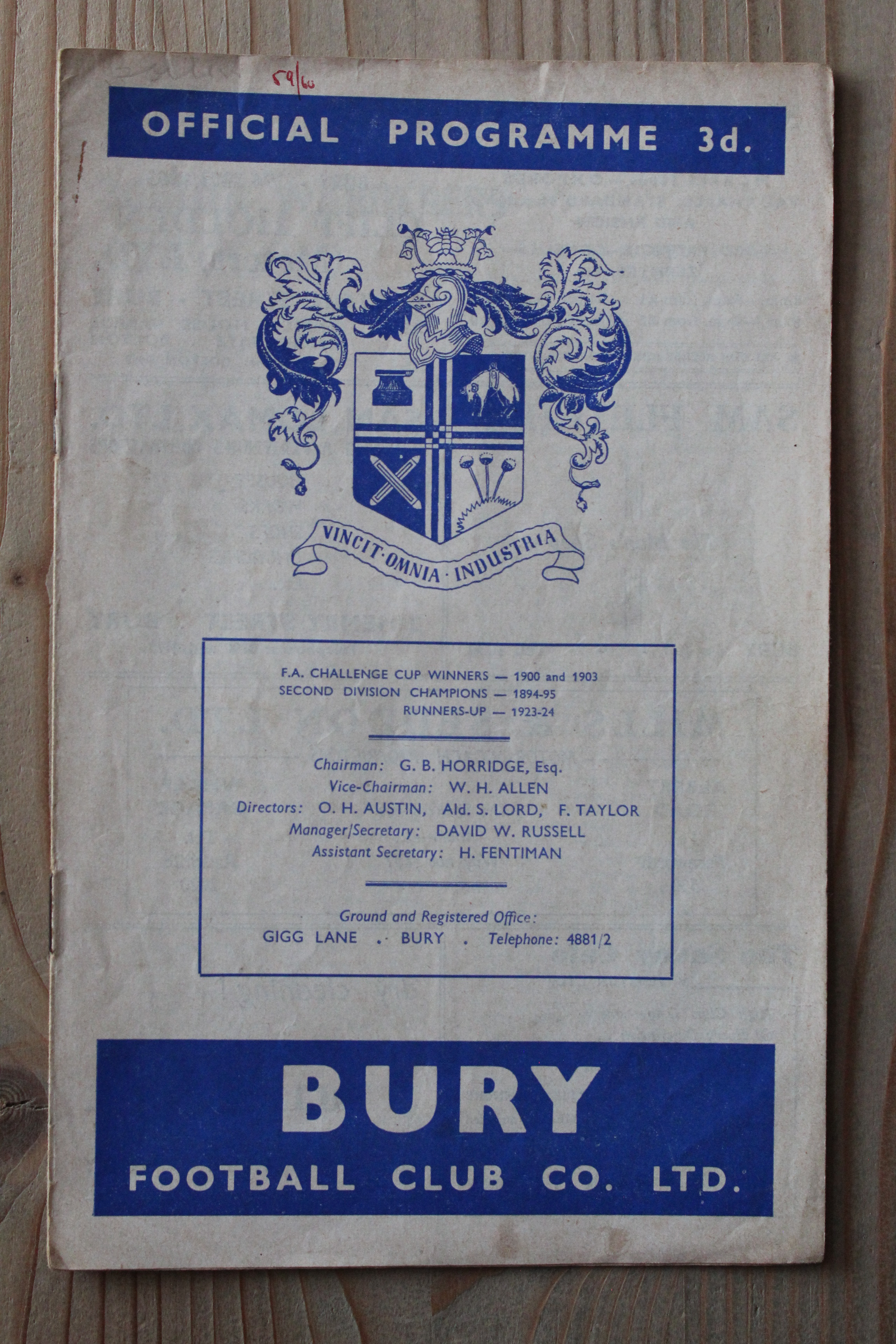 Bury FC v Bolton Wanderers FC