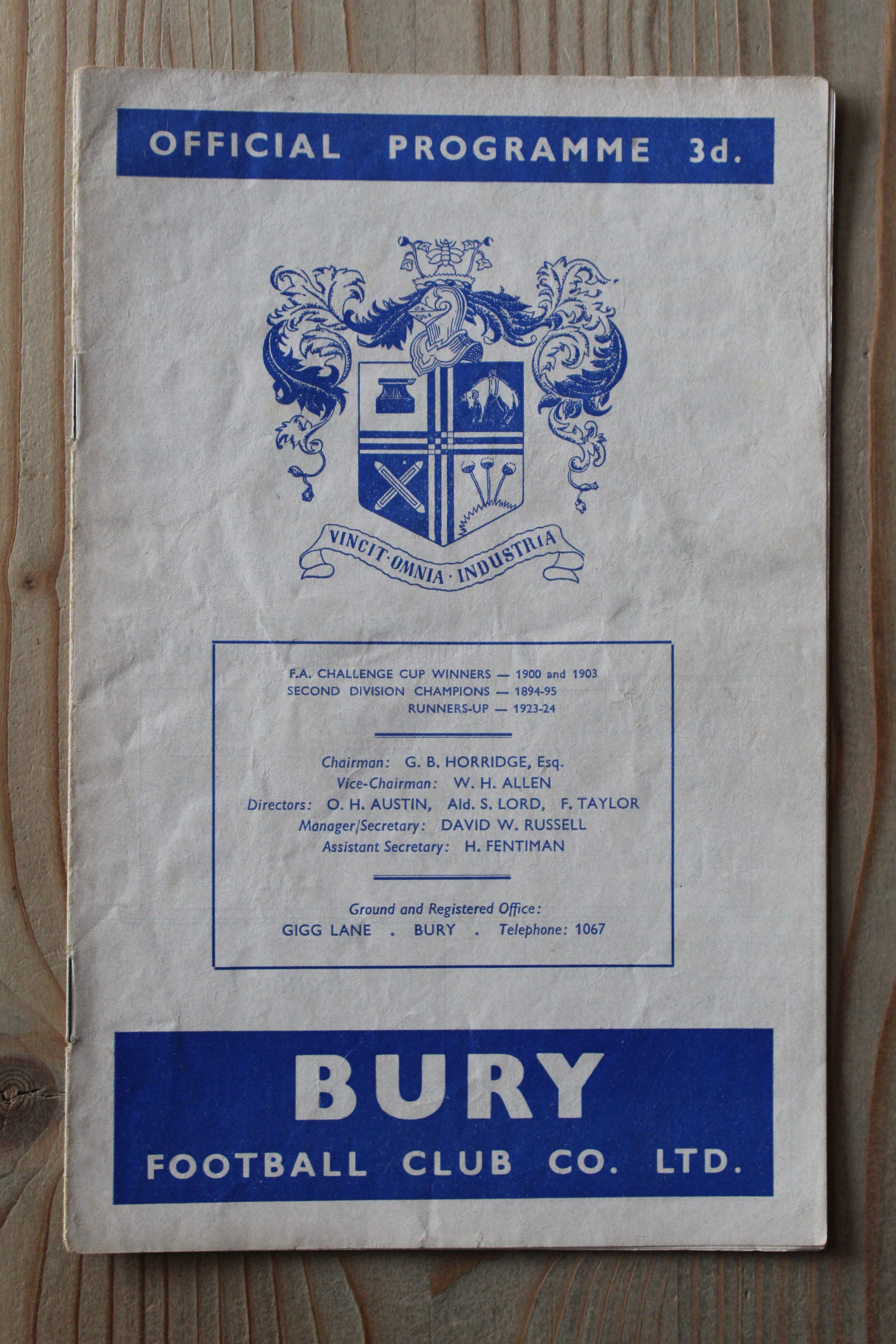 Bury FC v Oldham Athletic FC