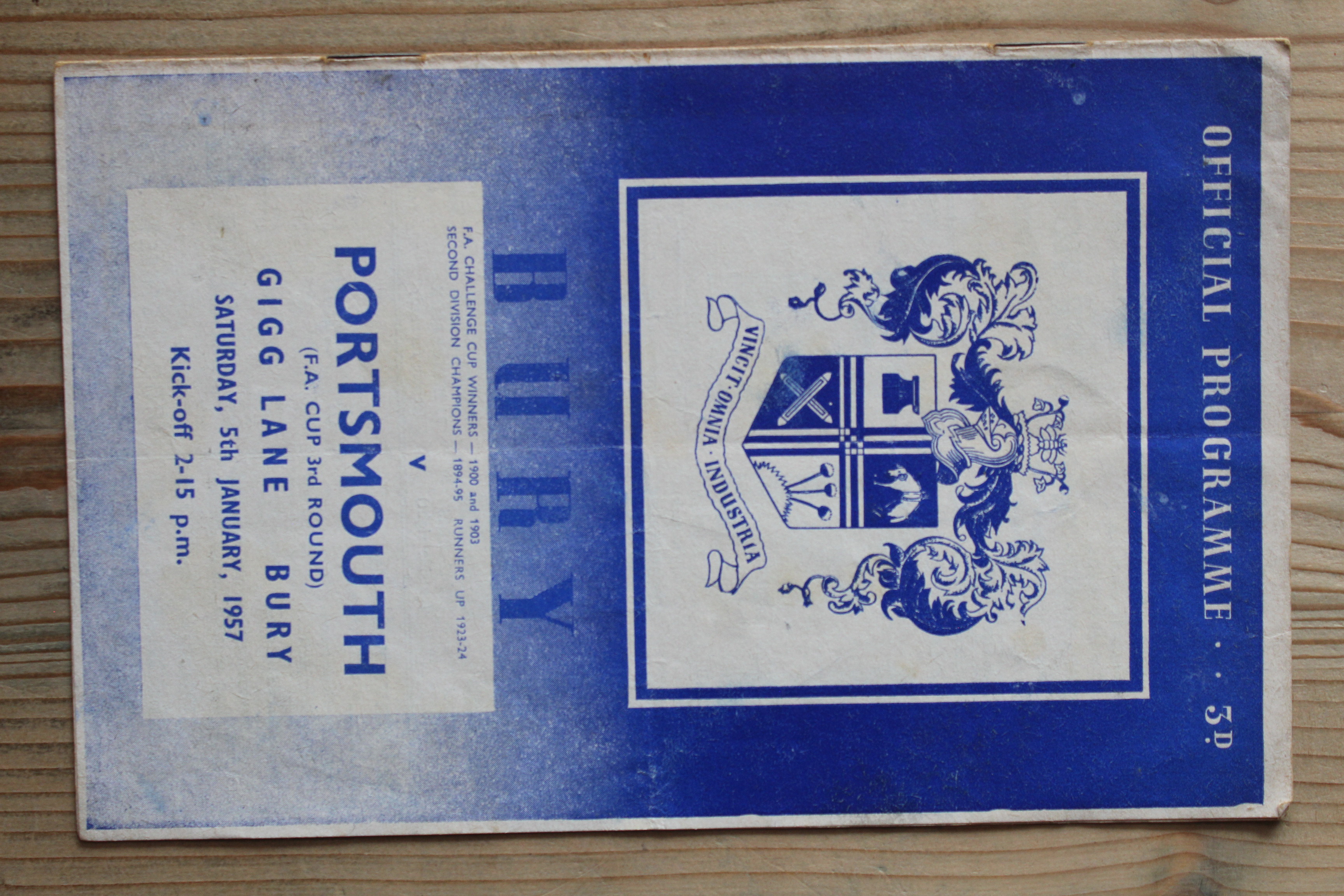 Bury FC v Portsmouth FC
