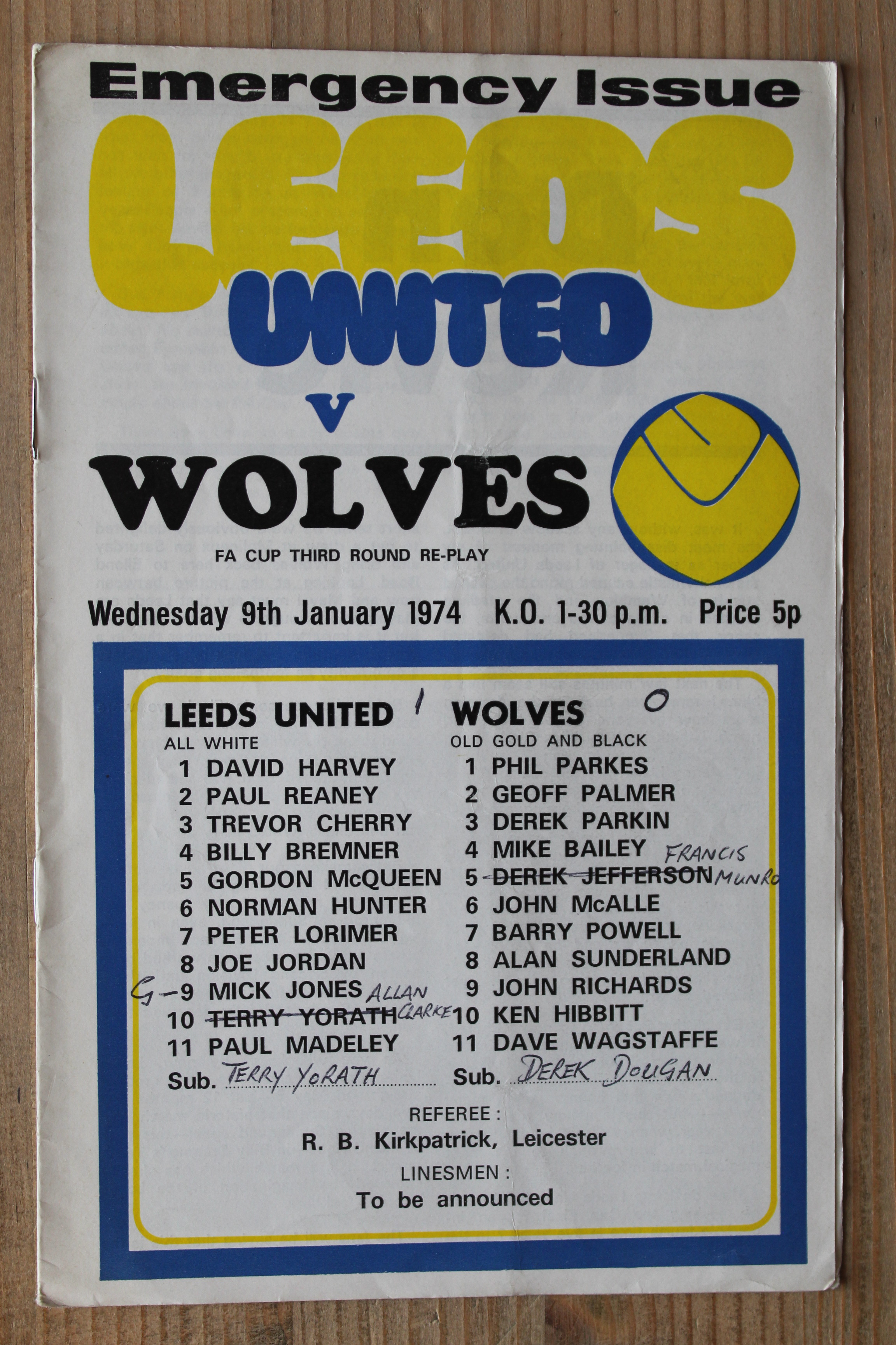 Leeds United FC v Wolverhampton Wanderers FC