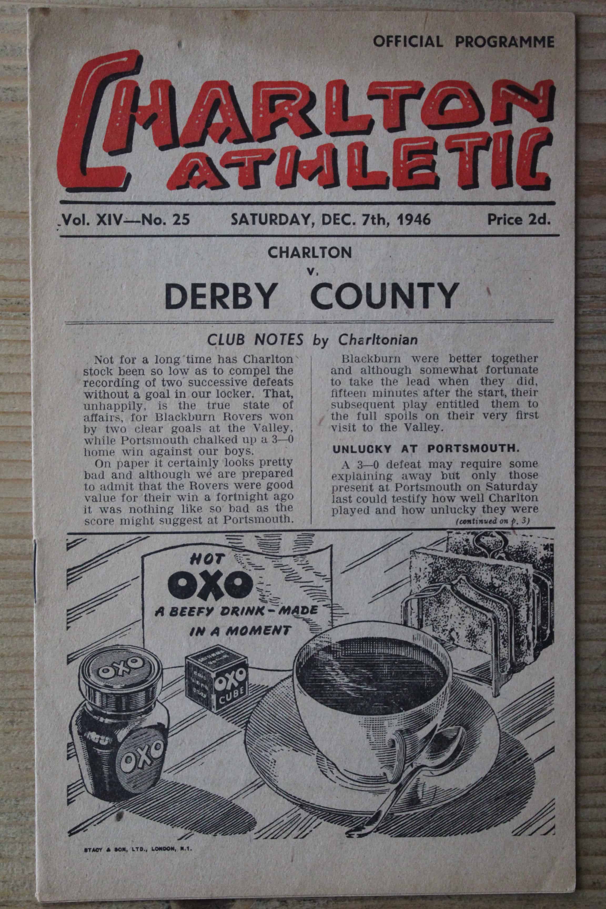 Charlton Athletic FC v Derby County FC