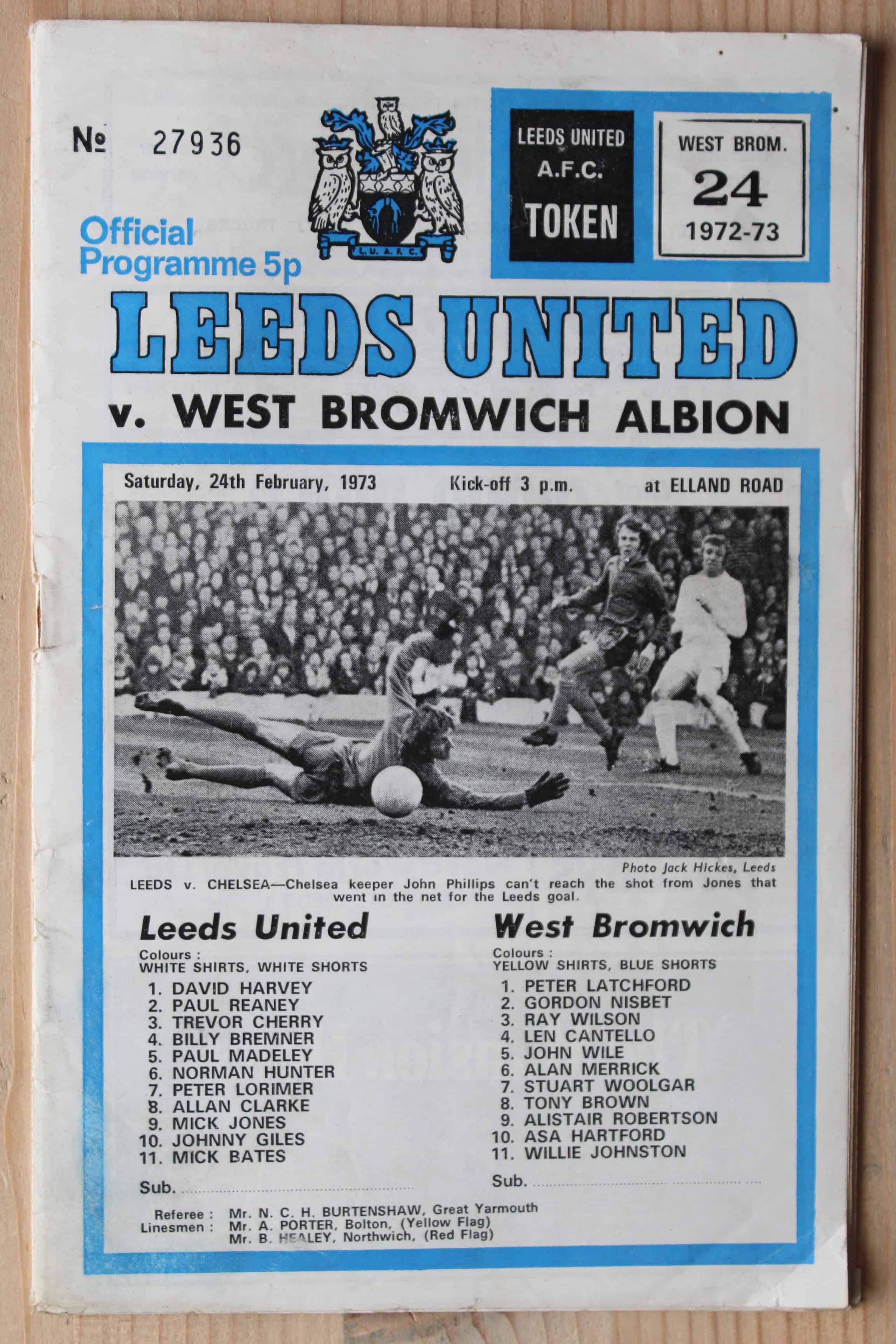 Leeds United FC v West Bromwich Albion FC 