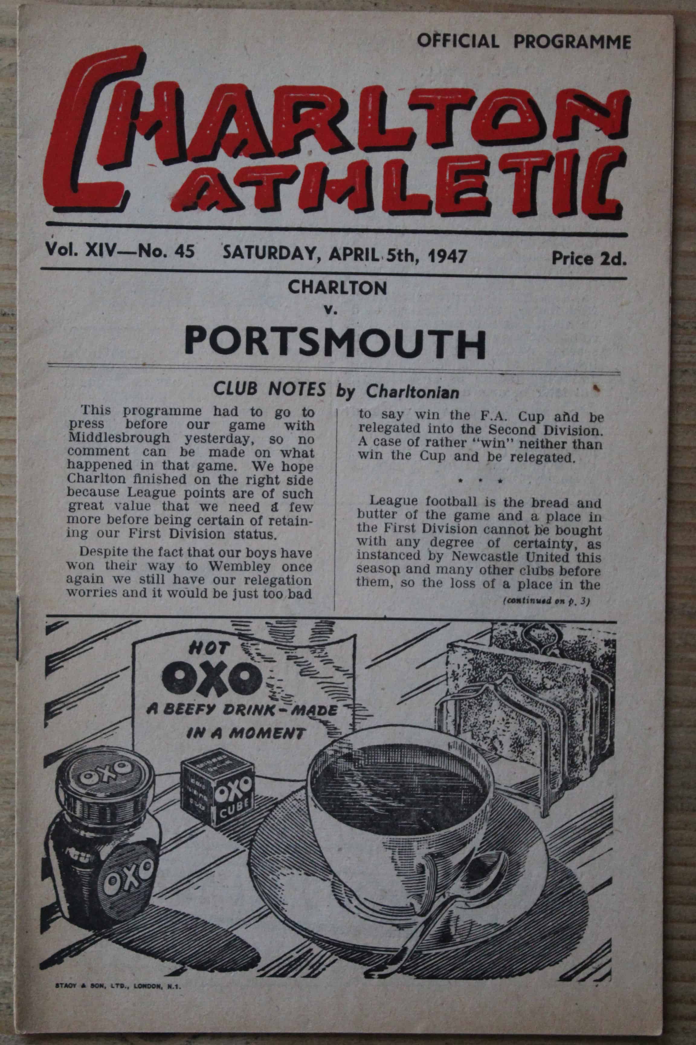 Charlton Athletic FC v Portsmouth FC