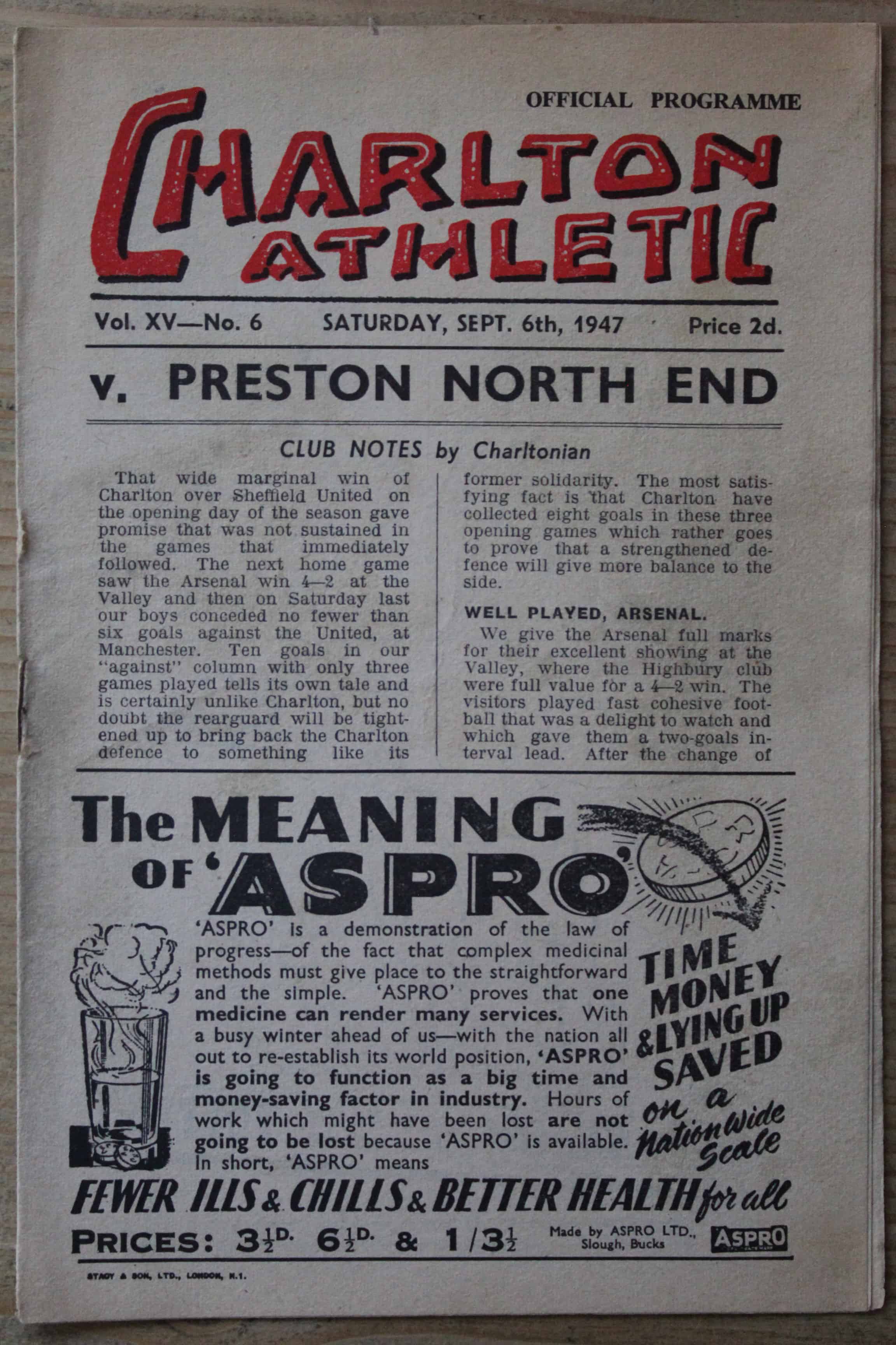 Charlton Athletic FC v Preston North End FC