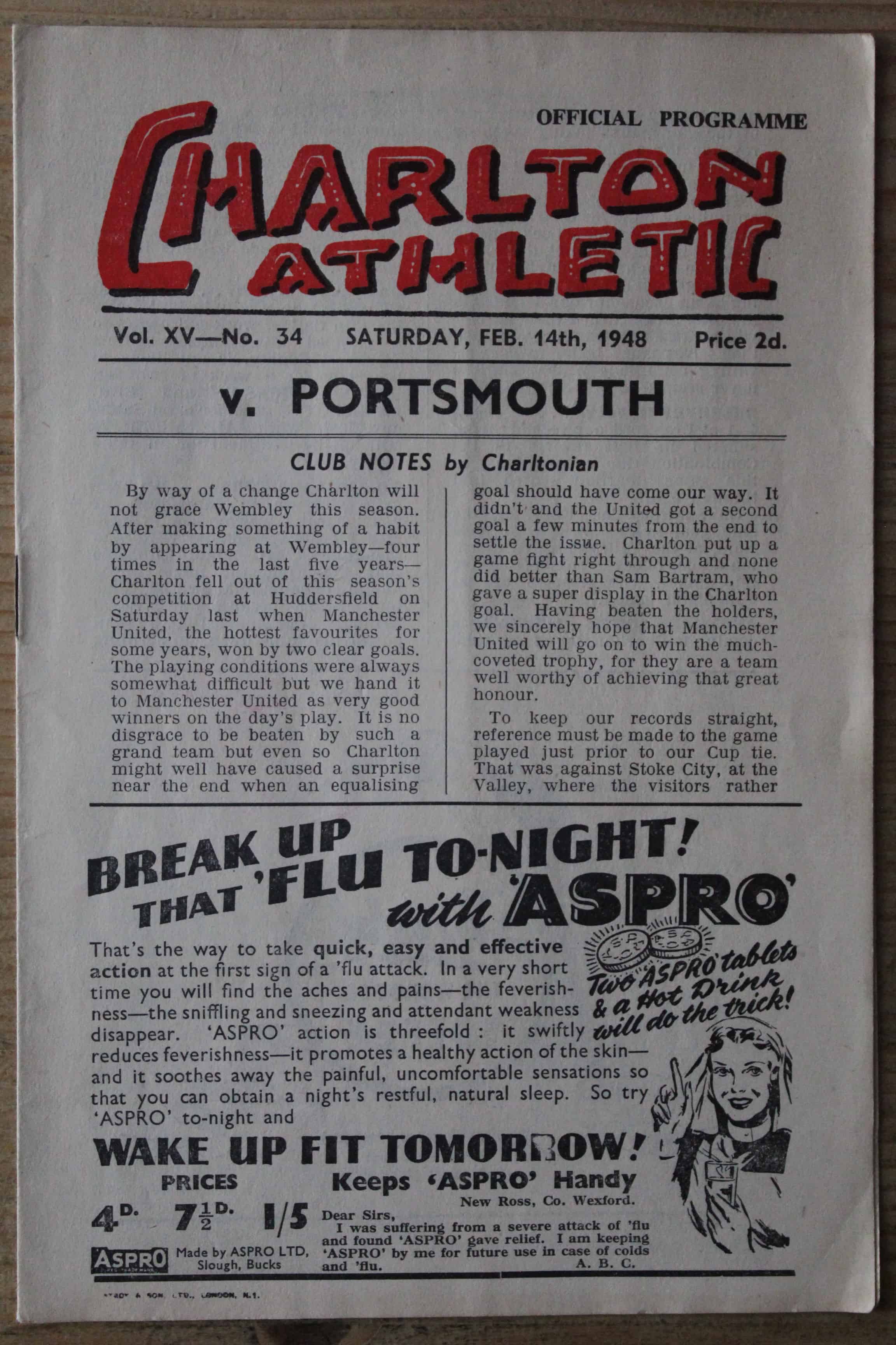 Charlton Athletic FC v Portsmouth FC