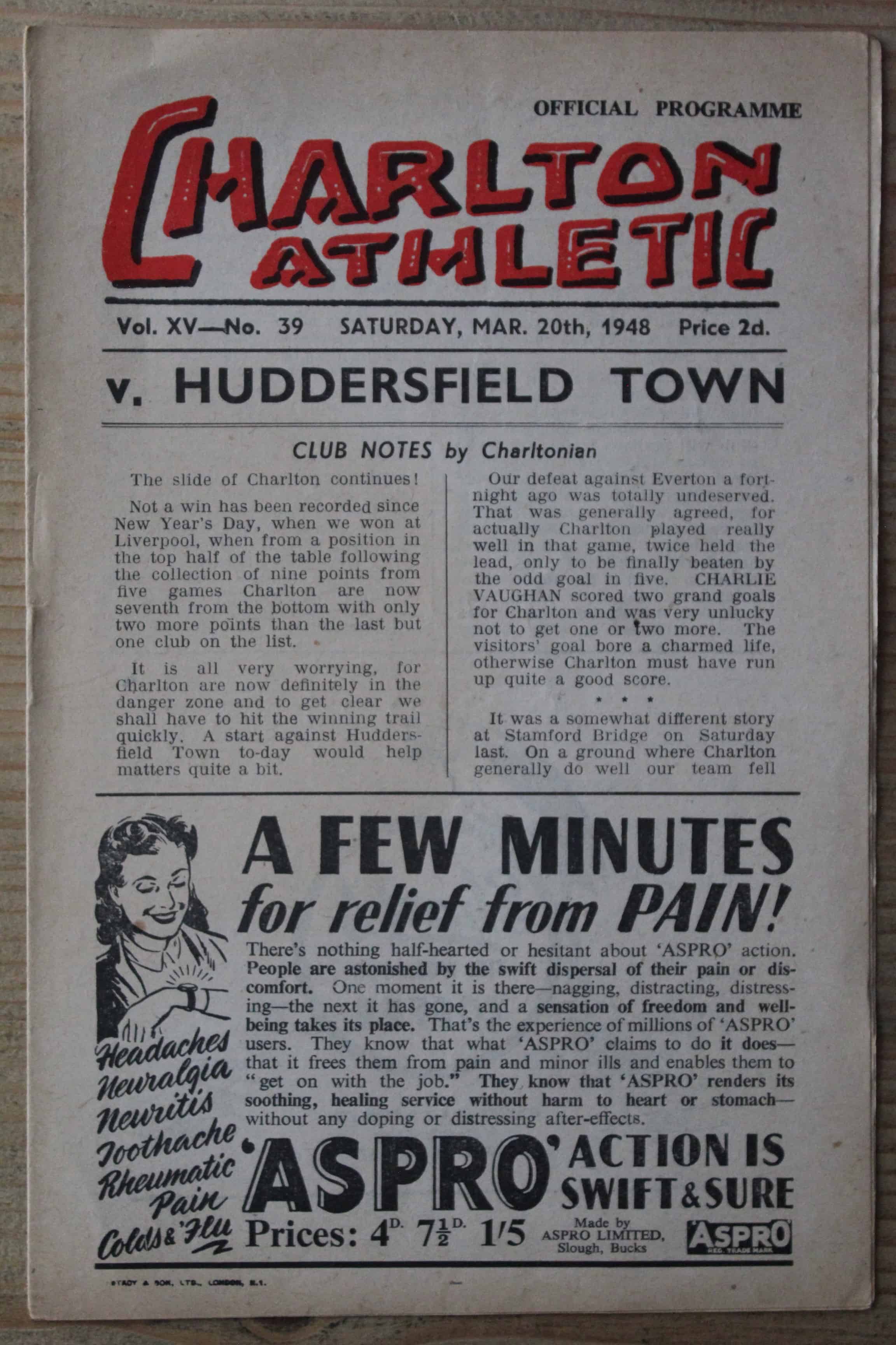 Charlton Athletic FC v Huddersfield Town FC